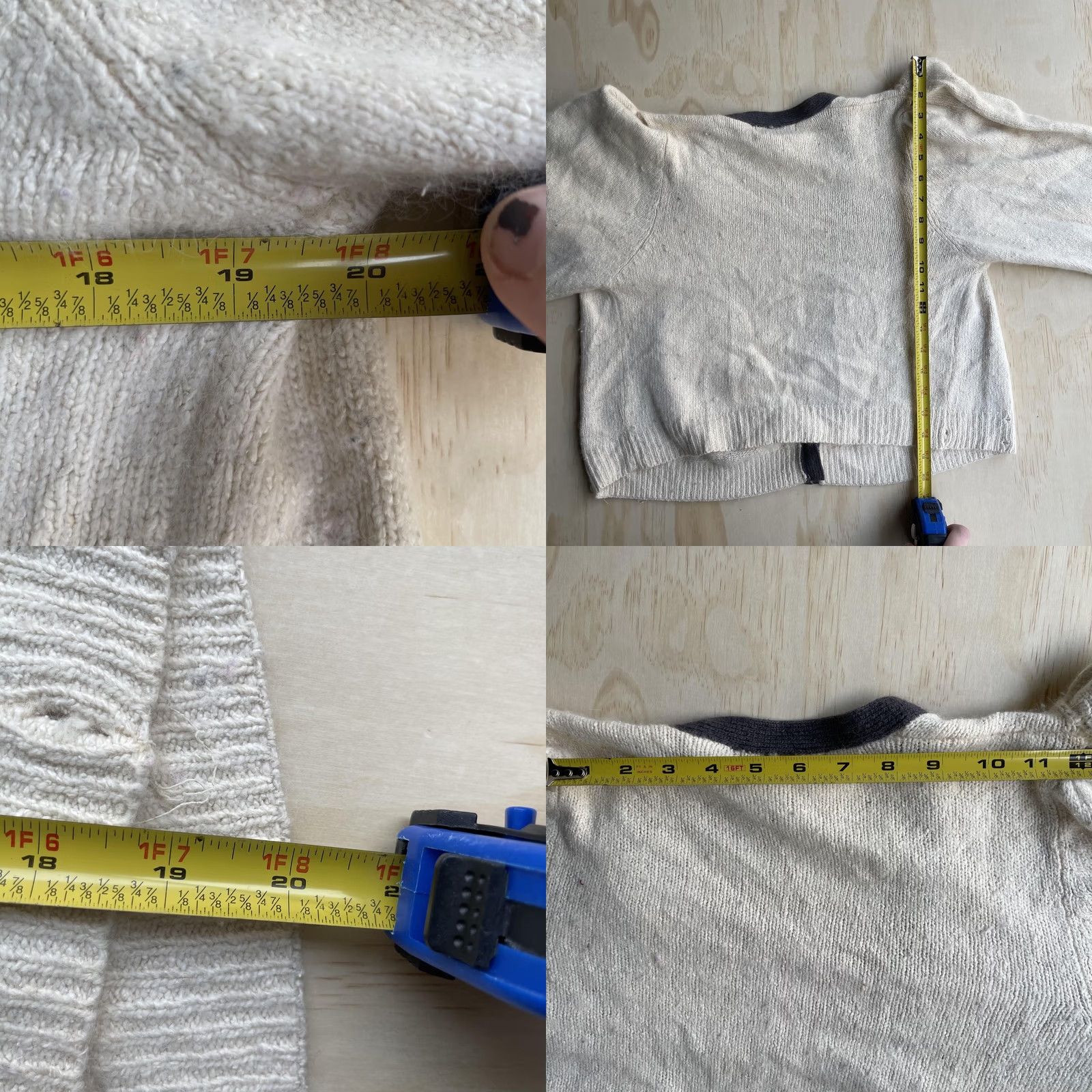 Vintage VINTAGE Reference Point Cardigan Sweater Womens M White Silk Angora Cropped Size M / US 6-8 / IT 42-44 - 8 Thumbnail