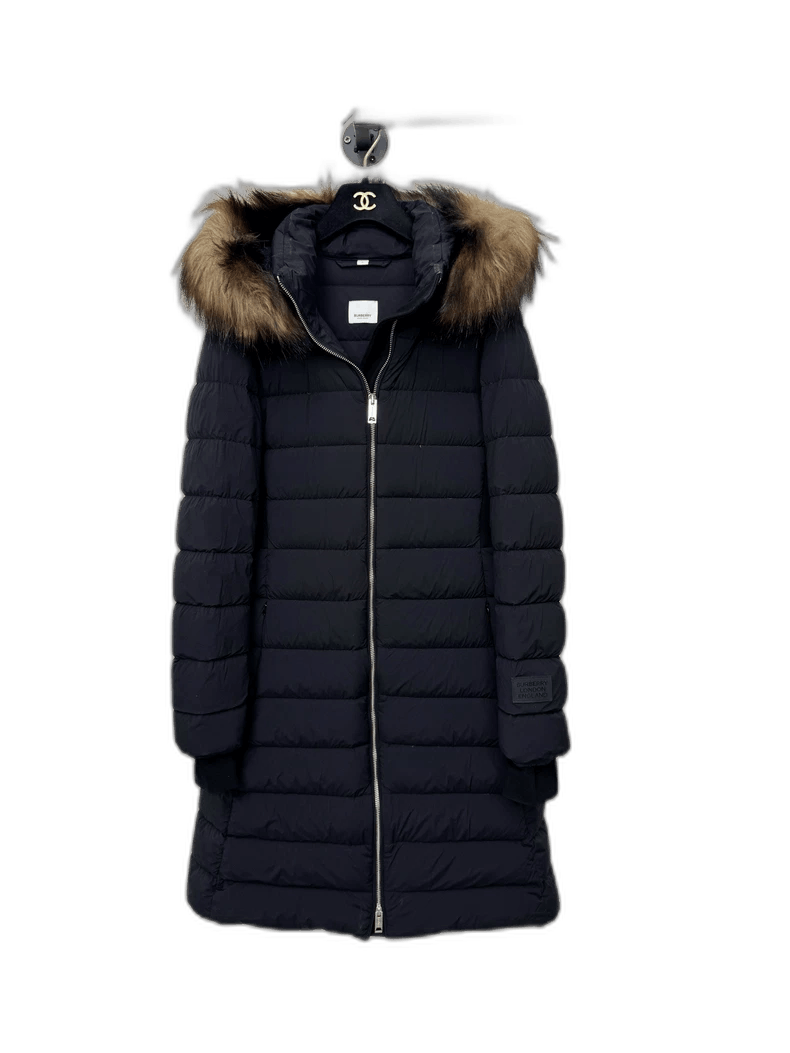 Burberry Down Jacket with Fur Hood Size M