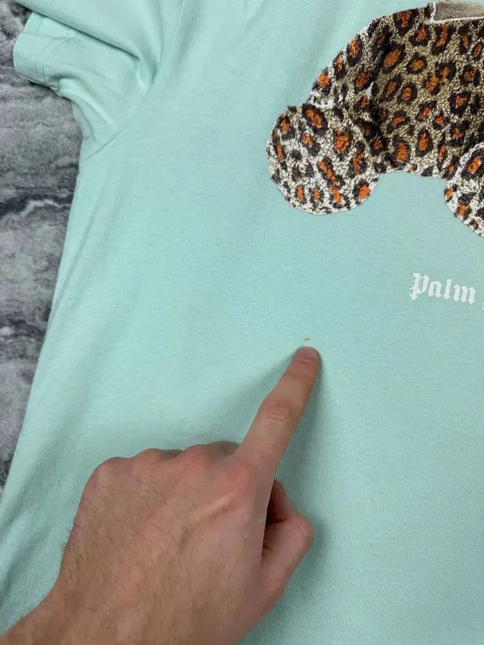 Palm Angels Palm Angels Leopard Bear T-Shirt Men Size M Green Mint Size US M / EU 48-50 / 2 - 10 Thumbnail