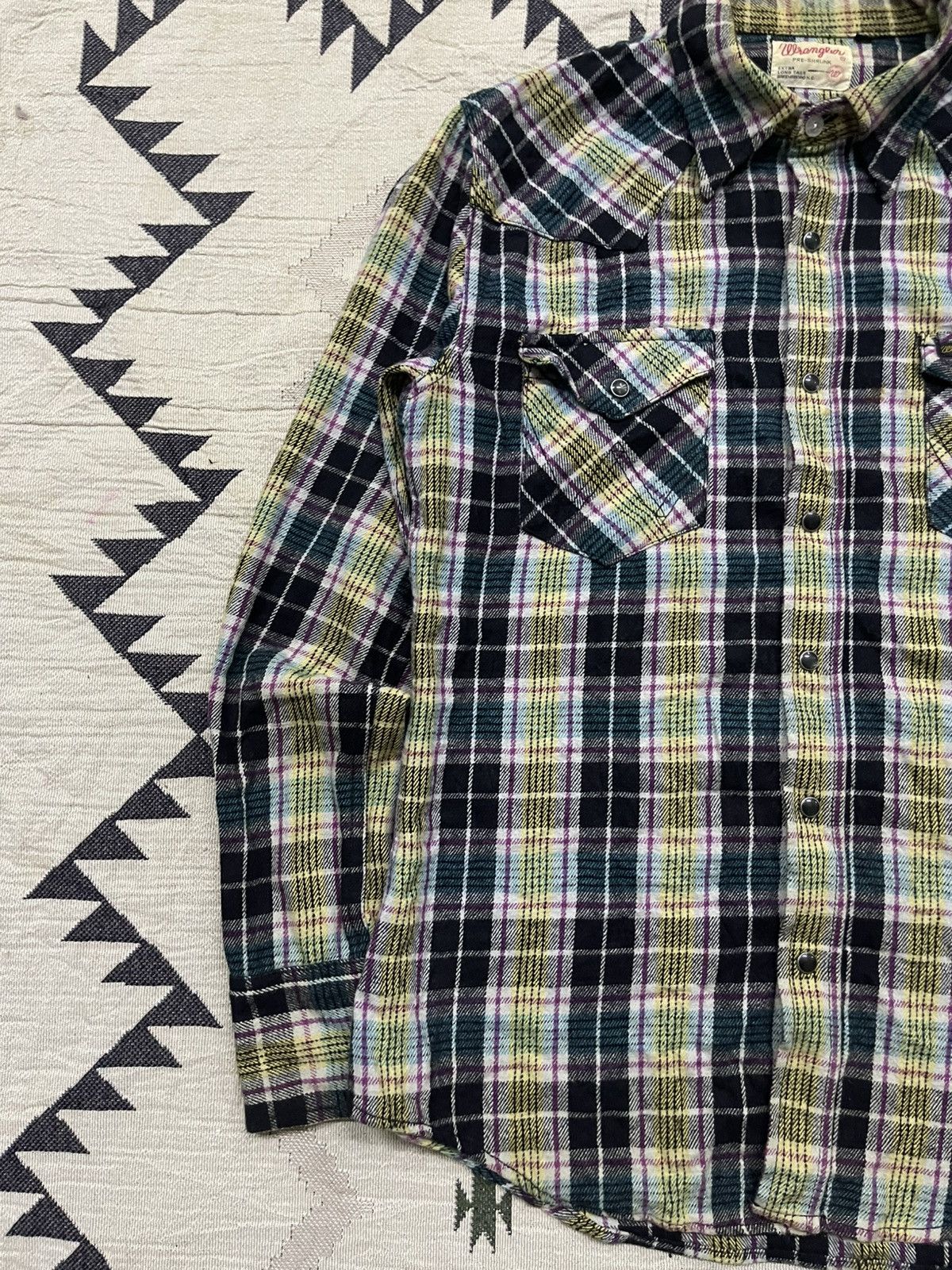 Wrangler VINTAGE WRANGLER PRE-SHRUNK TARTAN PLAID WESTERN BUTTON UP Size US M / EU 48-50 / 2 - 3 Thumbnail