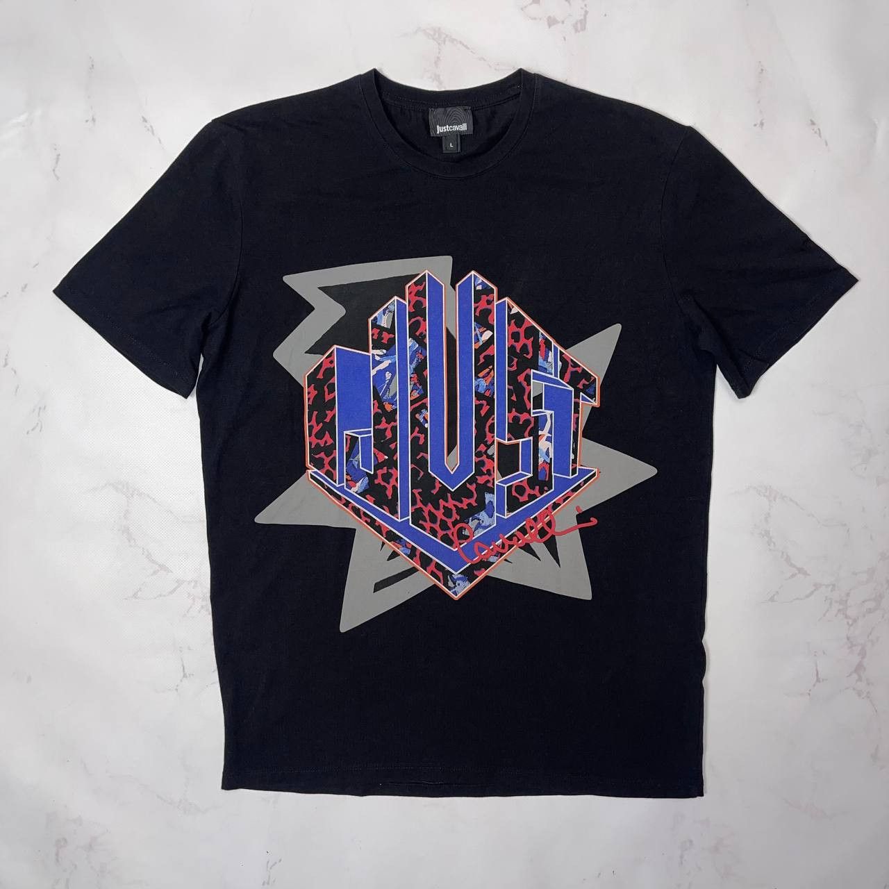 Just Cavalli Just Cavalli Logo Spell Out Graphic Tee T Shirt L Size US L / EU 52-54 / 3 - 1 Thumbnail