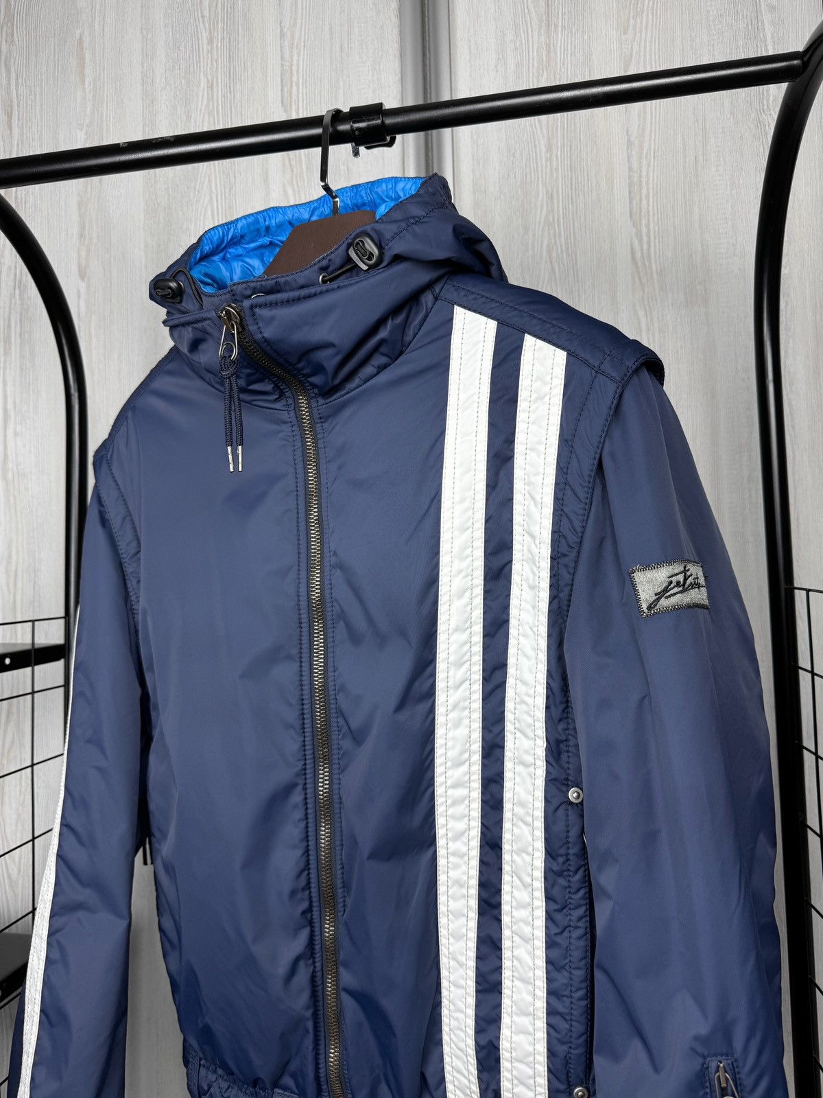 JET SET Jet Set Blue Nylon striped insulated ski jacket Italy sz 2 Size US M / EU 48-50 / 2 - 4 Thumbnail
