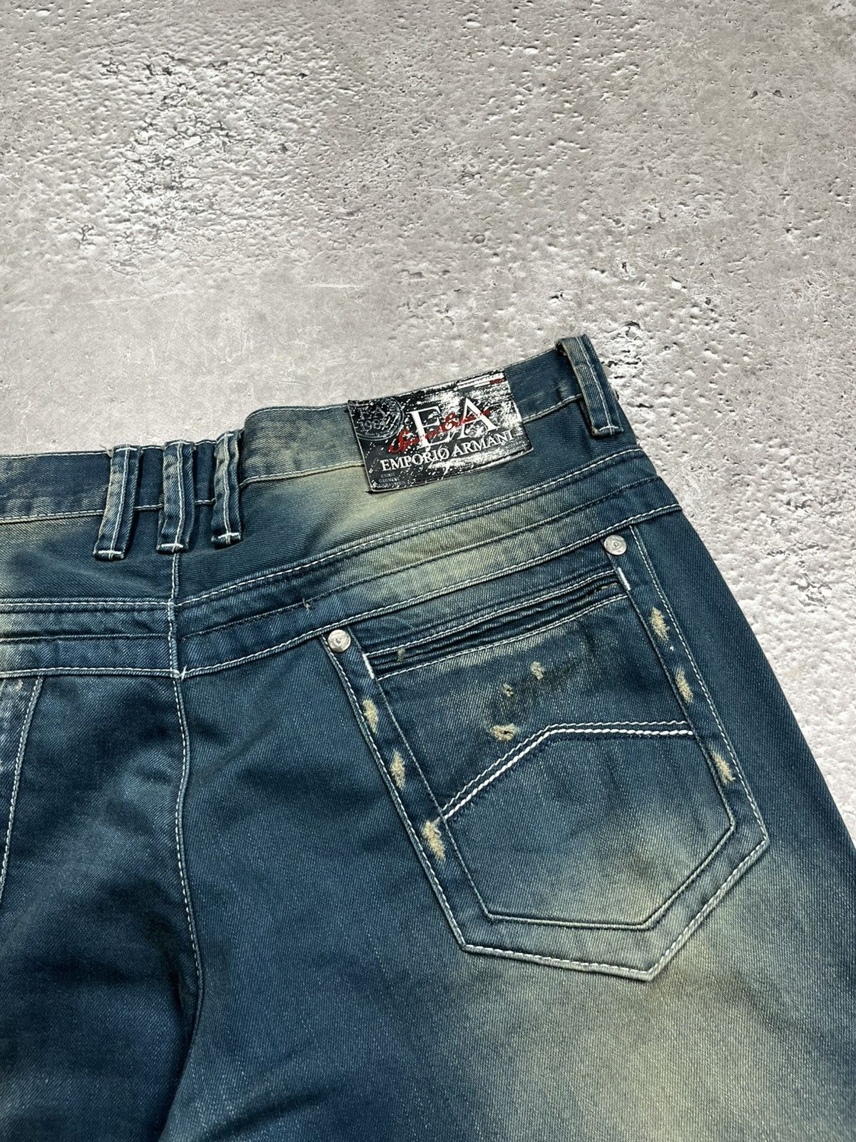Armani Armani Jeans Size 36 Factory Faded Blue Denim Pants Size US 36 / EU 52 - 6 Thumbnail