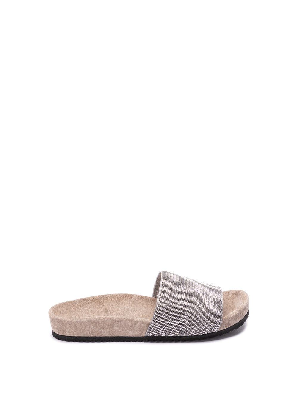 image of Brunello Cucinelli Slide Sandals Size Eu 37 For Women in Litio