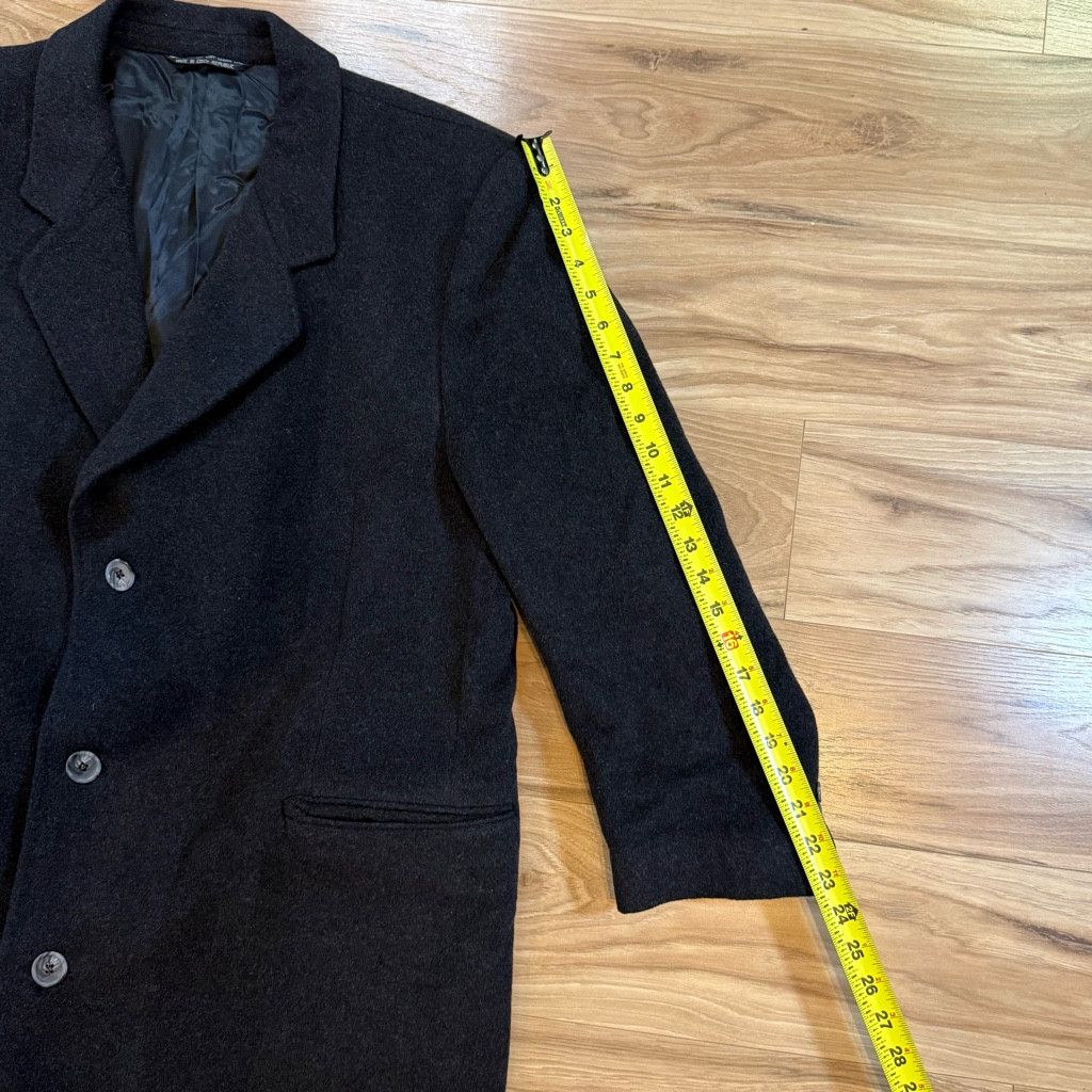 Z Brand Di Silver Men’s 46R Cashmere Blend Overcoat Black Size US XL / EU 56 / 4 - 7 Thumbnail