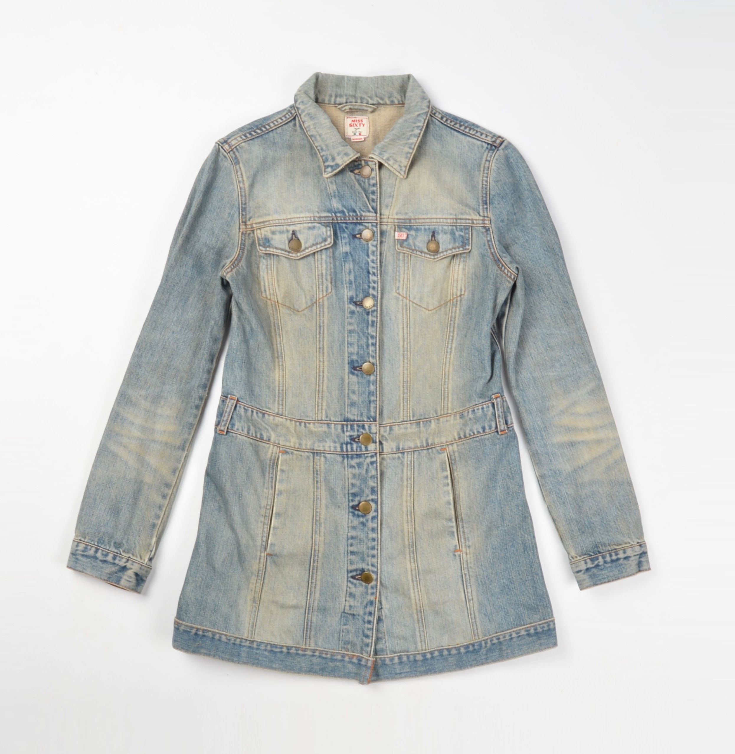 Miss Sixty Vintage Miss Sixty Y2K Blue Long Denim Jacket Size M / US 6-8 / IT 42-44 - 1 Thumbnail