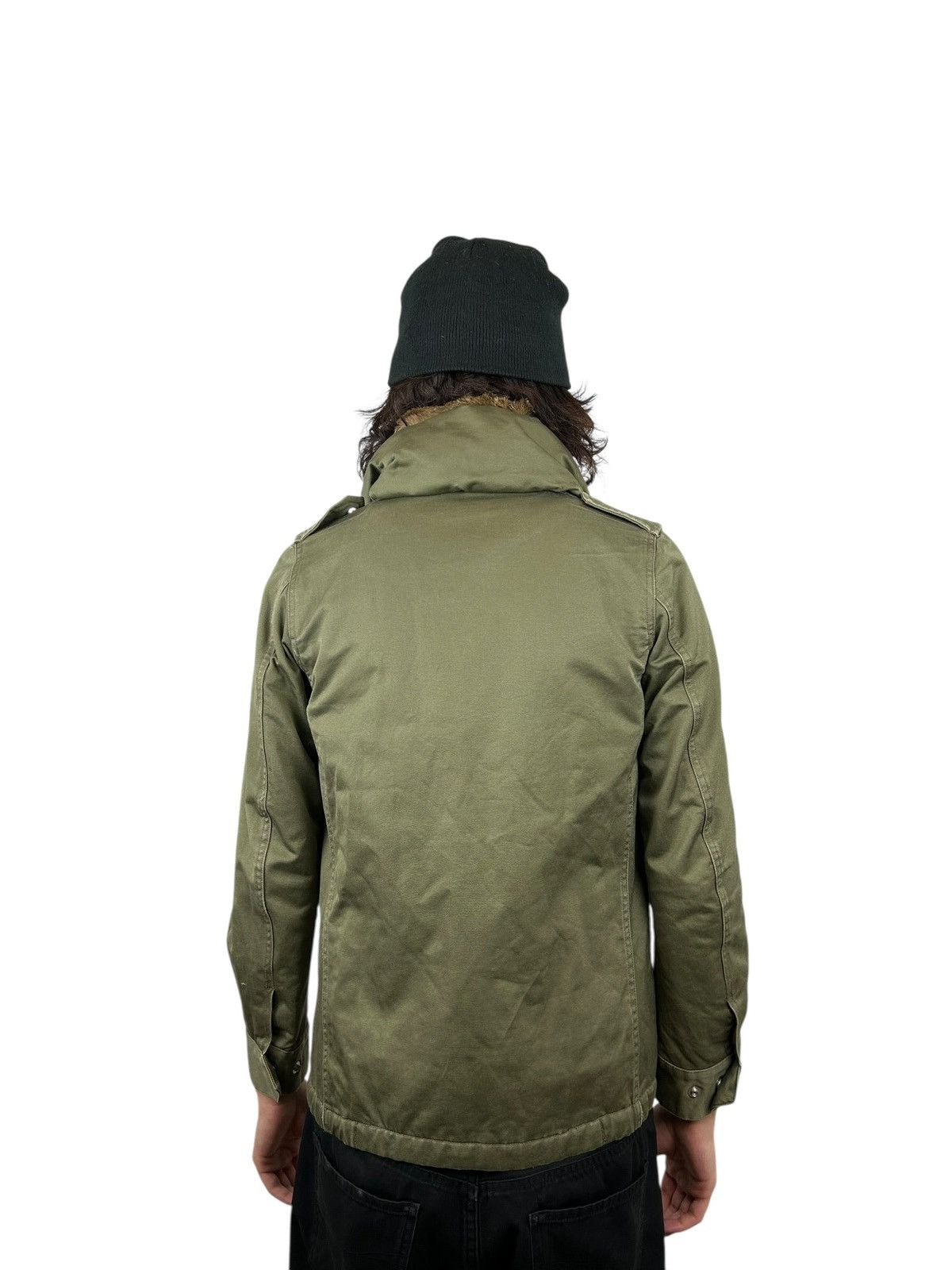 Japanese Brand 1990s Johnbull Rabbit Fur Line Asymmetrical Military Jacket Size US M / EU 48-50 / 2 - 5 Thumbnail