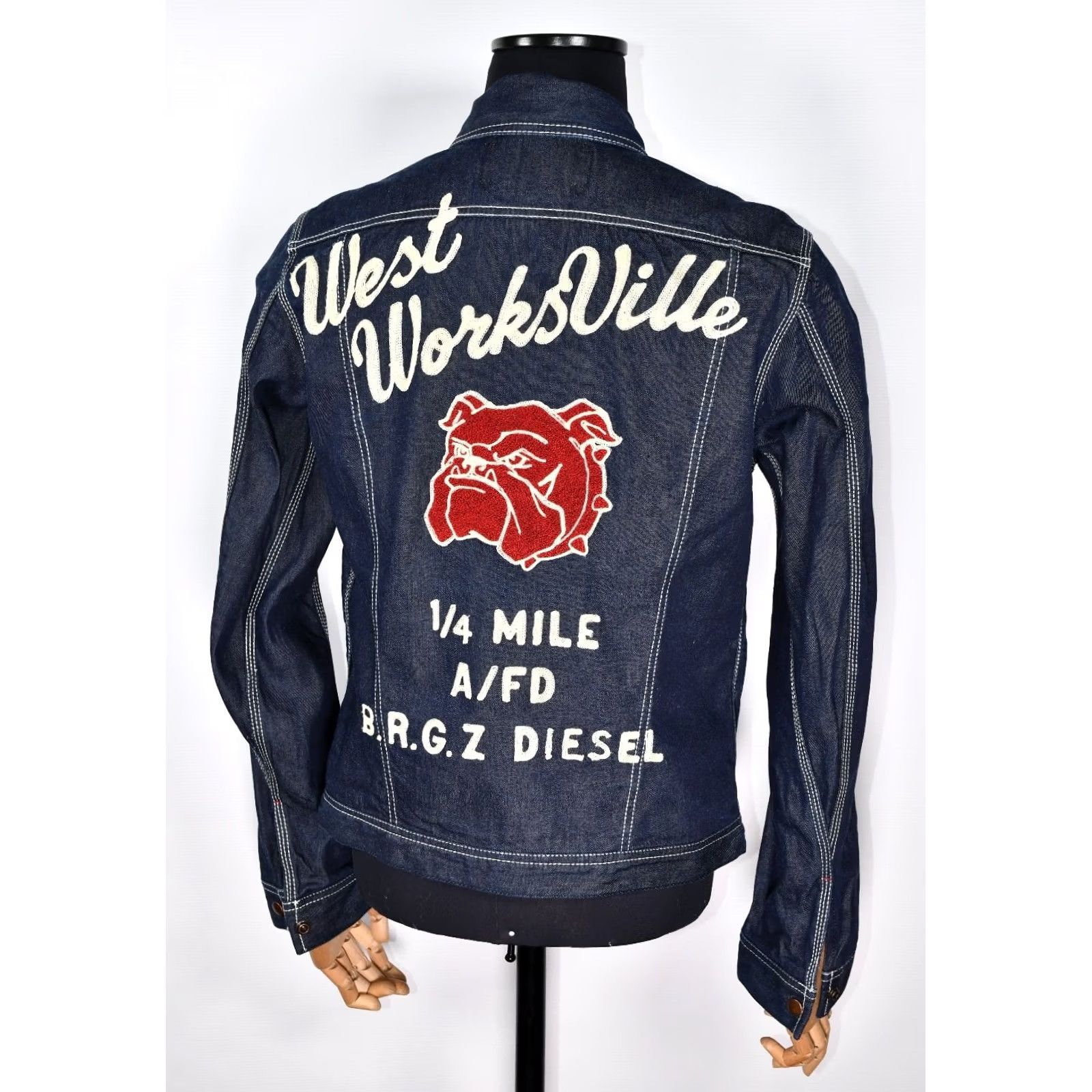 Diesel Diesel Miner-Em Embroidered Indigo Denim Jacket Men L Size US L / EU 52-54 / 3 - 2 Thumbnail