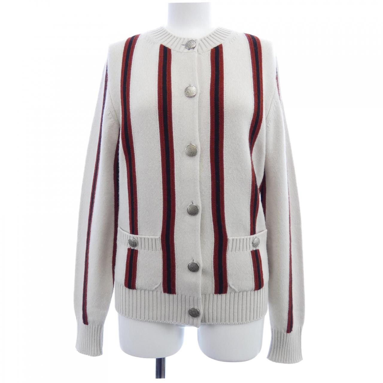 Chanel Chanel Chanel P54804K07178 100% Cashmere Cardigan Others Tops P54804K07178 DUTY FREE for USA Size ONE SIZE - 1 Thumbnail