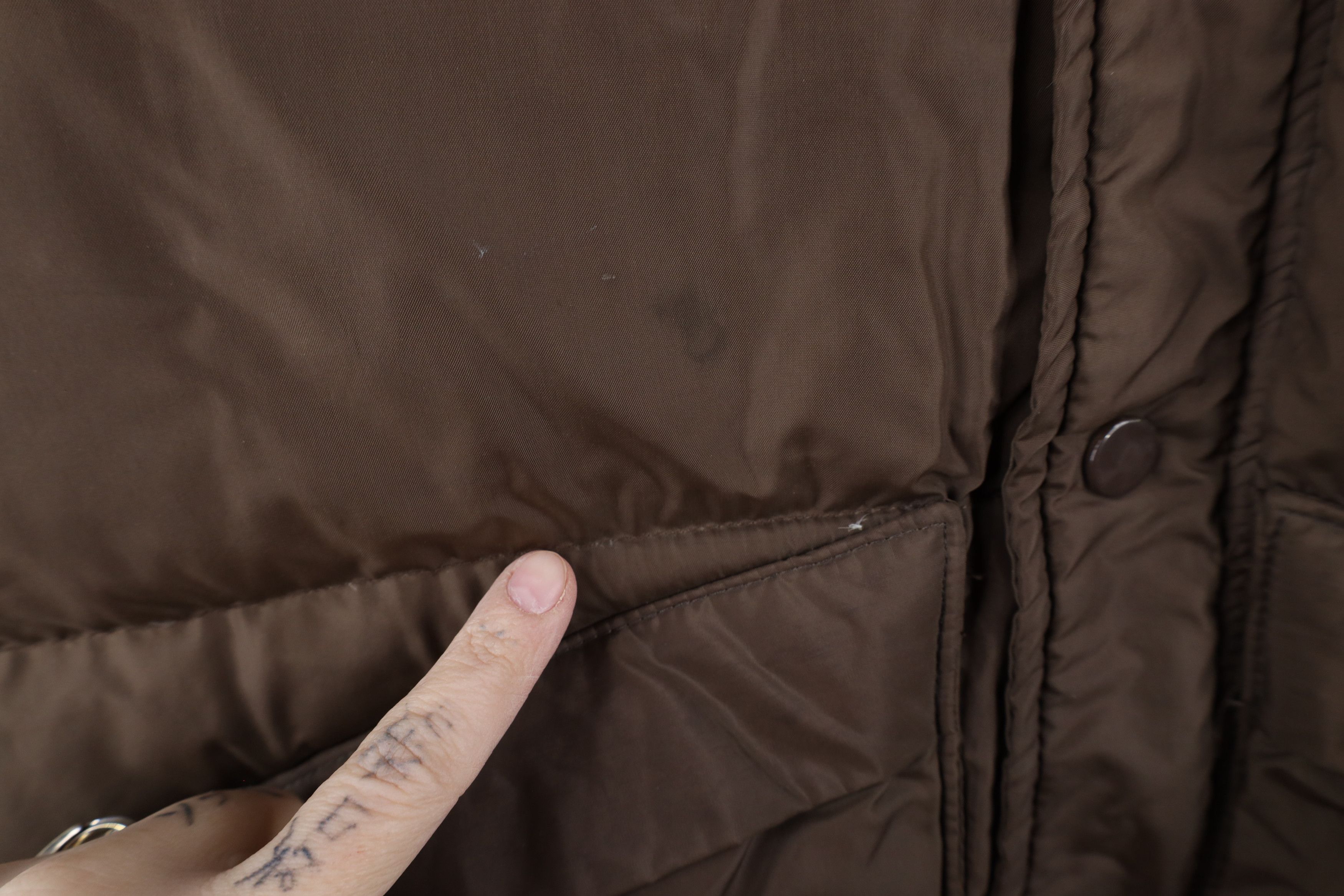 Vintage Vintage 70s Streetwear Duck Down Puffer Jacket Brown Size US S / EU 44-46 / 1 - 4 Thumbnail