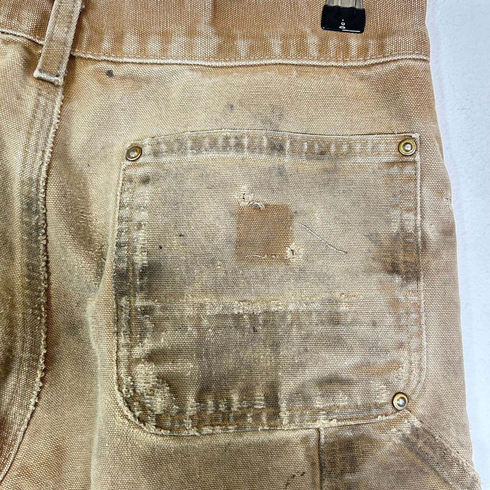 Carhartt Carhartt Tan Thrashed Double Knee Carpenter Pants 002 Size US 29 - 3 Thumbnail