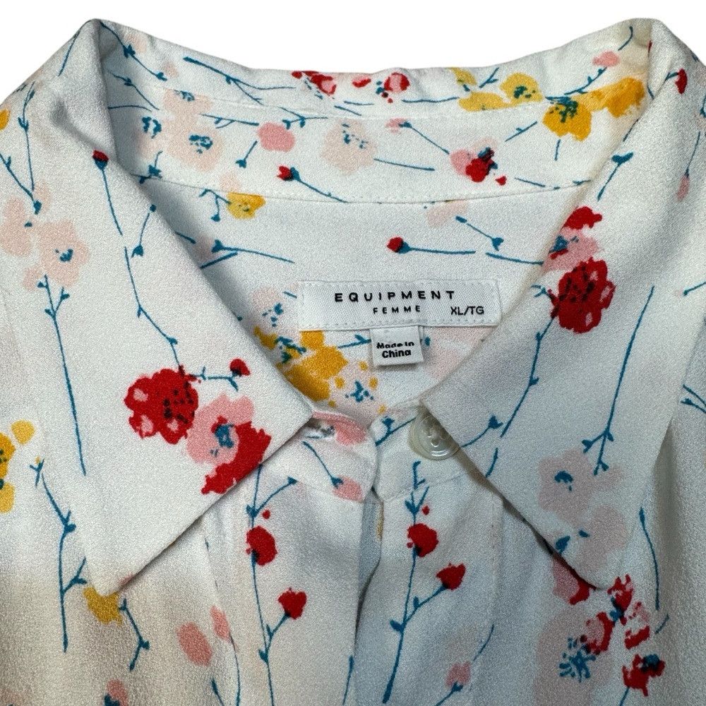 Equipment NWT New $295 Equipment Marcilly Floral Long Sleeve Shirt Bl Size XL / US 12-14 / IT 48-50 - 6 Thumbnail