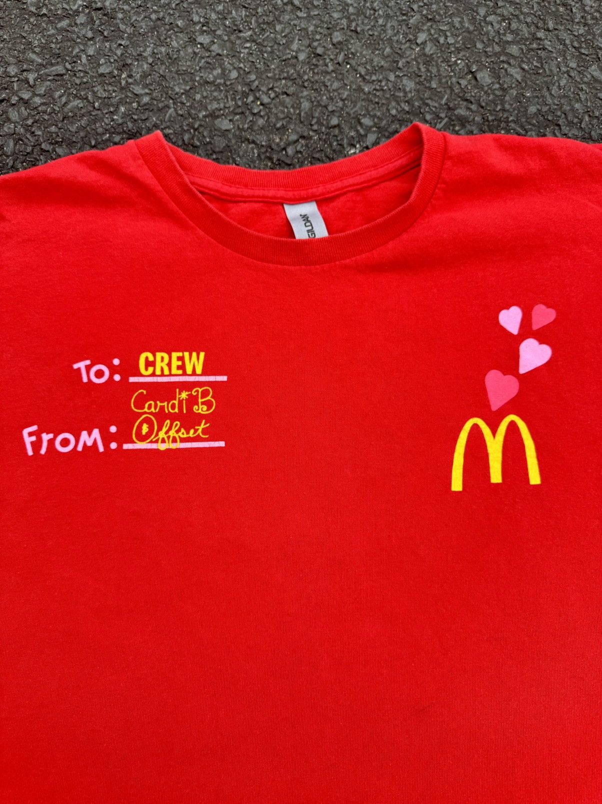 Rap Tees × Travis Scott McDonald’s Cardi B Offset Work Uniform Rap T-Shirt Size US XL / EU 56 / 4 - 4 Thumbnail