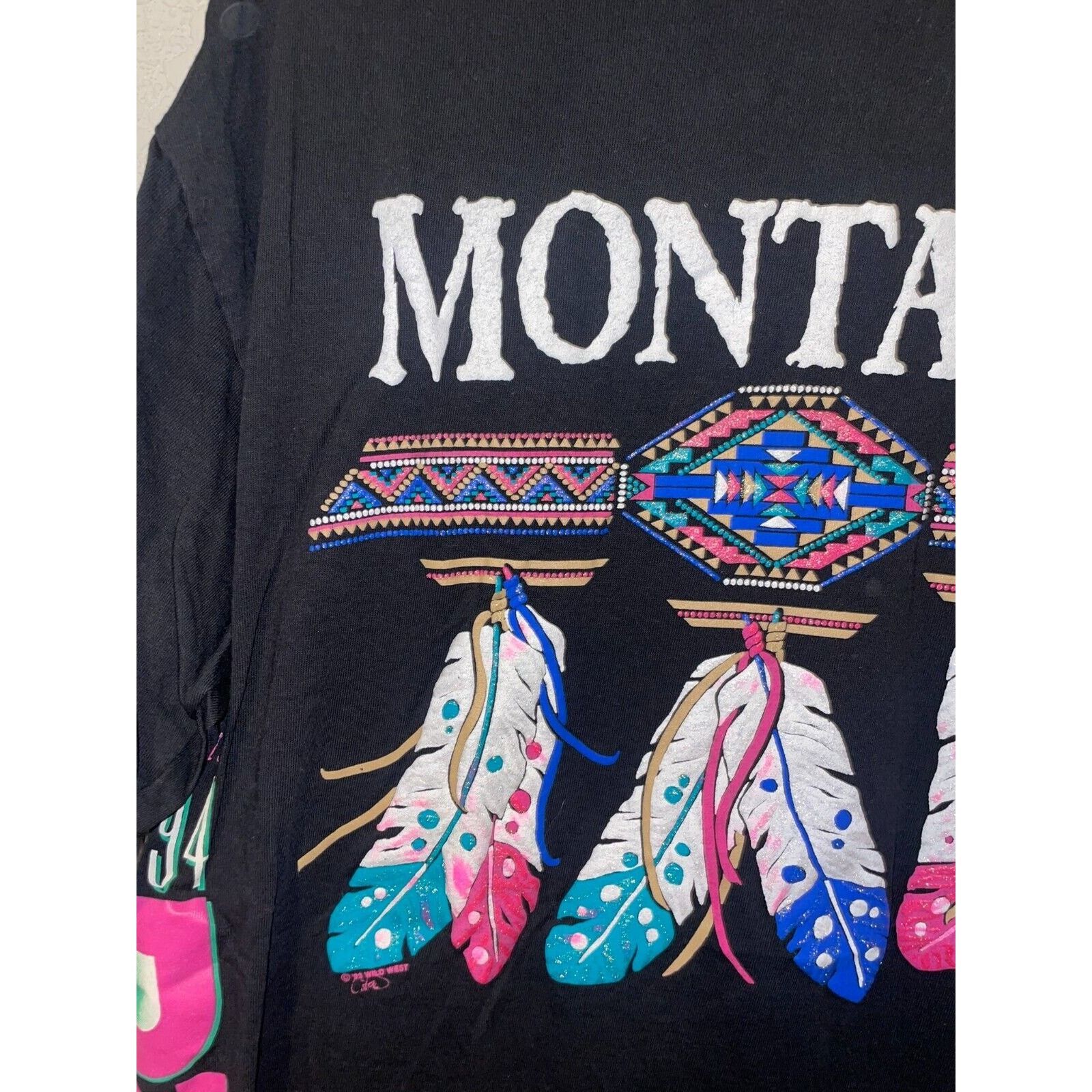 Vintage Vintage Test Print Shirt Sweet Pea 94 Western Black L Tee Size US L / EU 52-54 / 3 - 2 Thumbnail