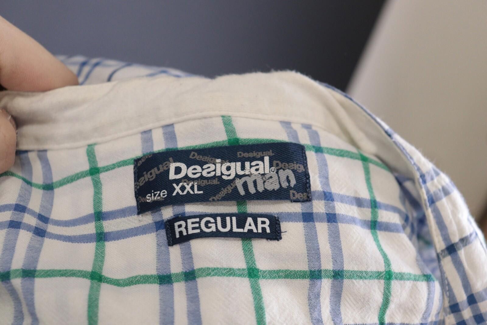 Desigual Desigual Regular Summer Collarless Check Shirt Size 2XL Size US XXL / EU 58 / 5 - 9 Thumbnail
