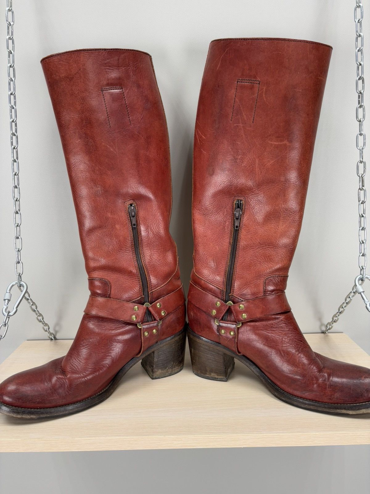 Leather × MoMA Womens boots MOMA Size 40 Color Red Size US 10 / IT 40 - 7 Thumbnail