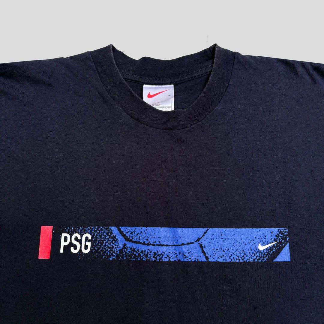 Nike PSG Paris Saint-Germain Nike 1990 90s Vintage T-Shirt Rare Size US L / EU 52-54 / 3 - 3 Thumbnail