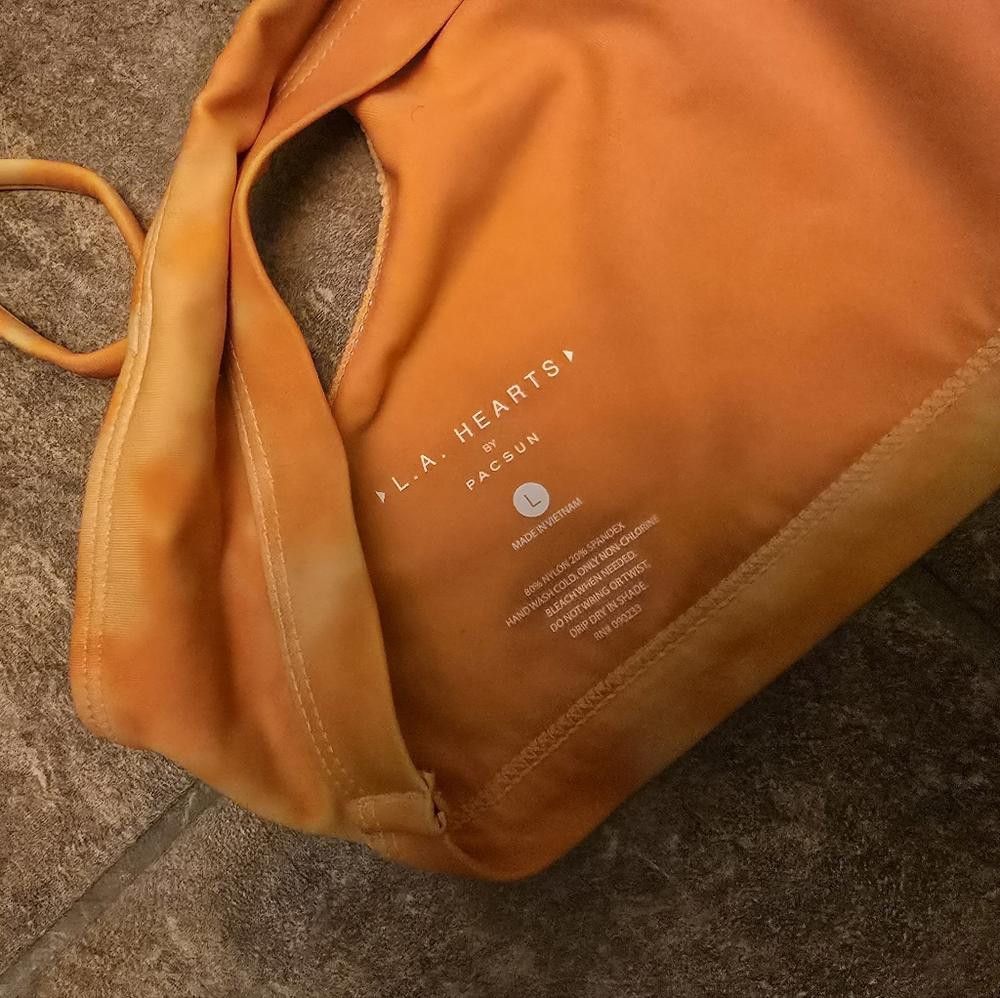 Designer Orange Creamsicle LA HEARTS Bikini Top Size ONE SIZE - 4 Thumbnail