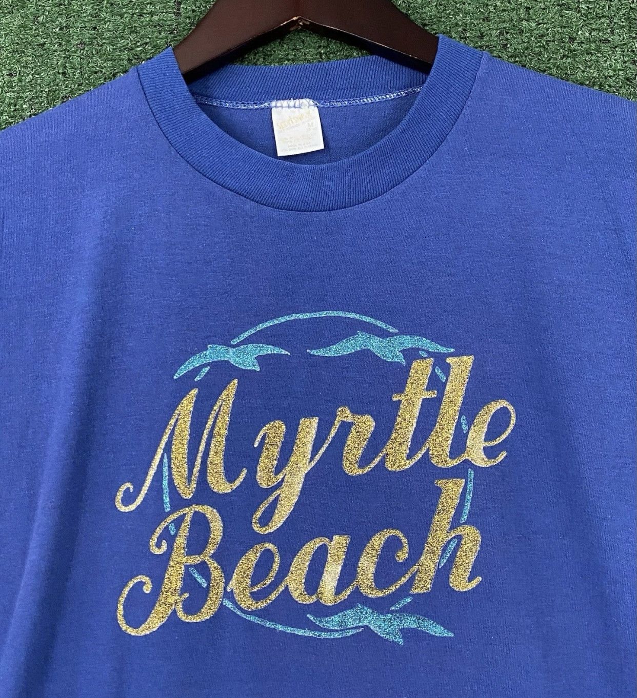 Vintage 80’s Myrtle Beach Seagulls Single Stitch T-Shirt Small Size S / US 4 / IT 40 - 2 Thumbnail