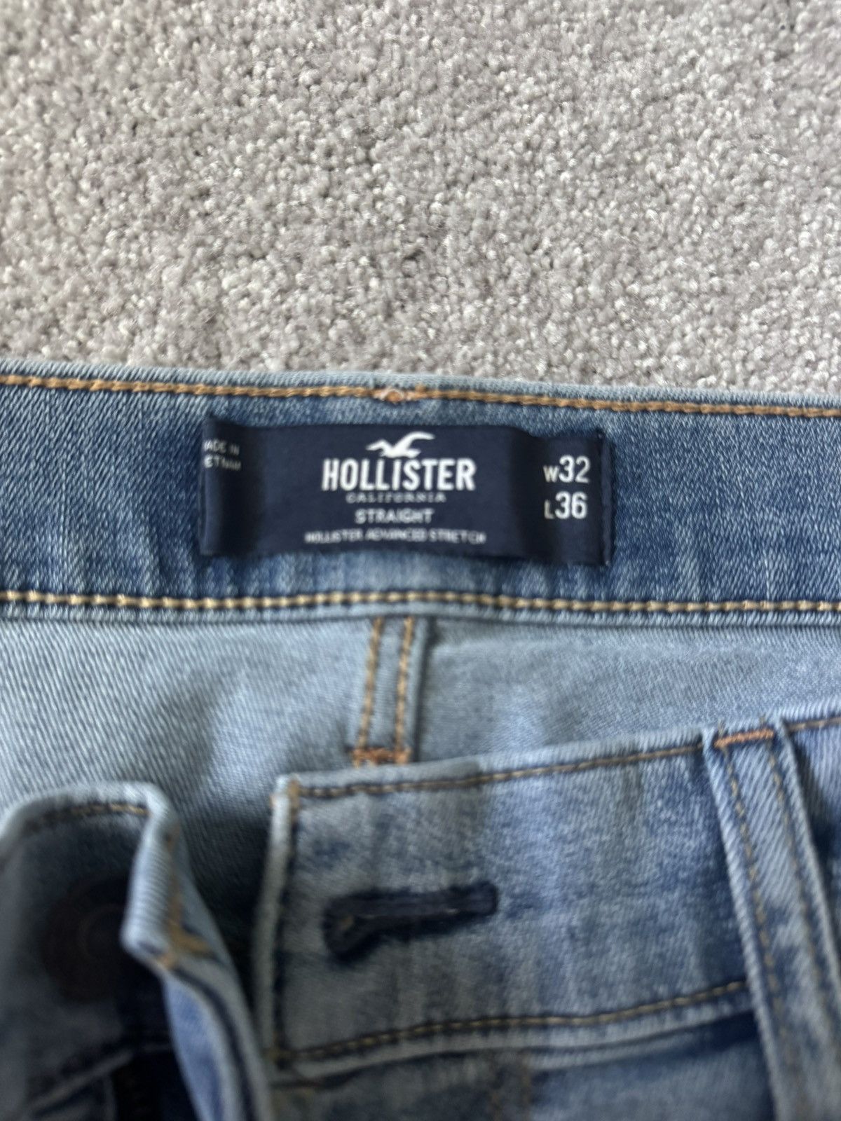 Hollister Light Blue Straight Jeans Size US 32 / EU 48 - 3 Thumbnail