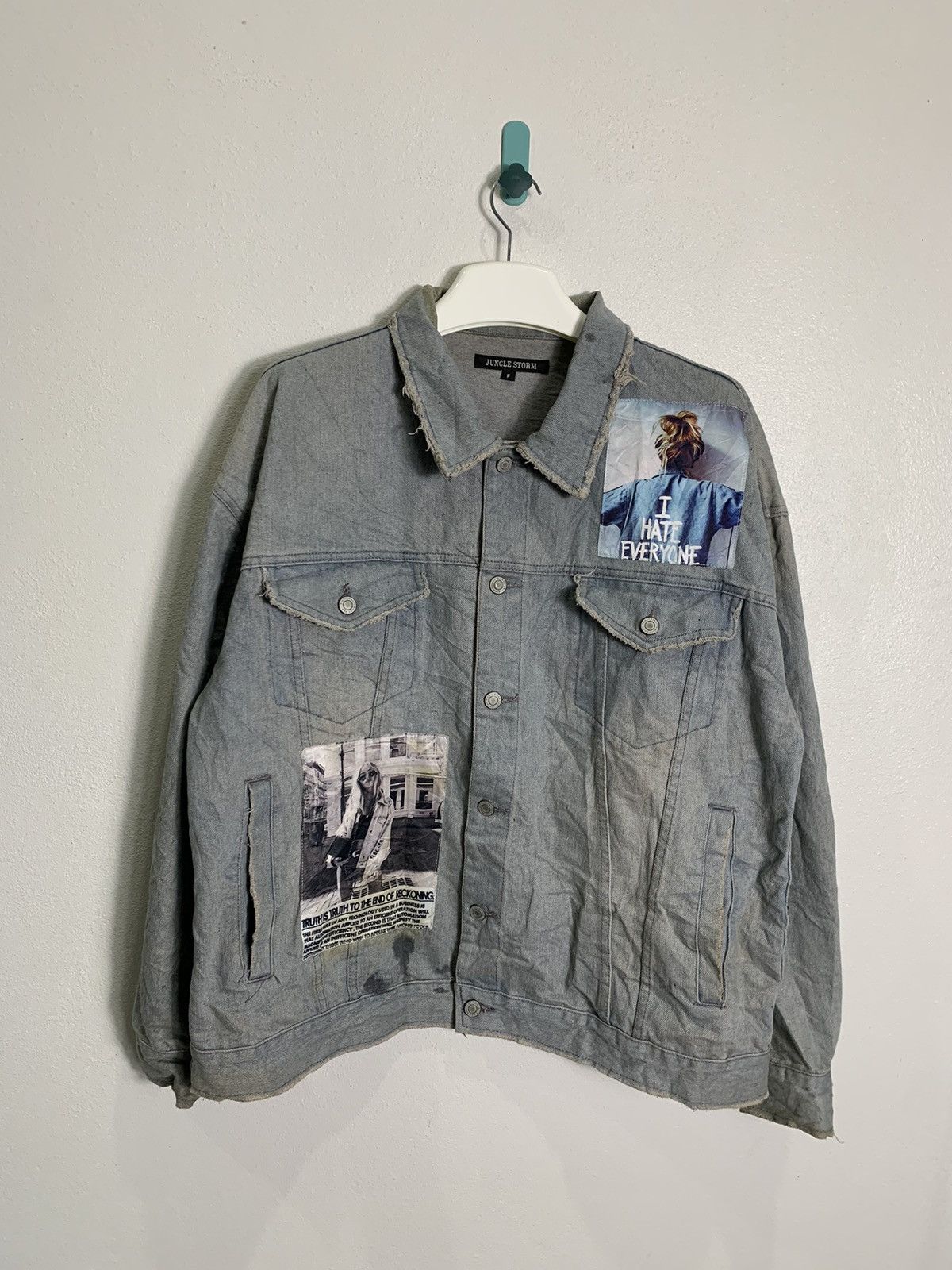 Japanese Brand Jungle Storm Distressed denim jacket Size US L / EU 52-54 / 3 - 2 Thumbnail