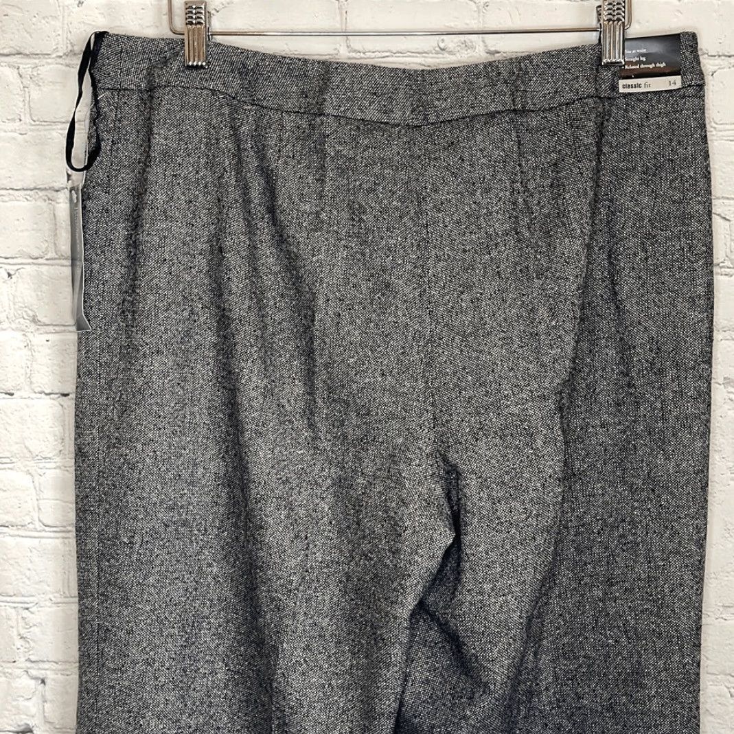 Jones New York Jones New York Women’s Black White Marbled Dress Pants size 14 Classic Fit NEW Size 36" / US 14 / IT 50 - 4 Thumbnail