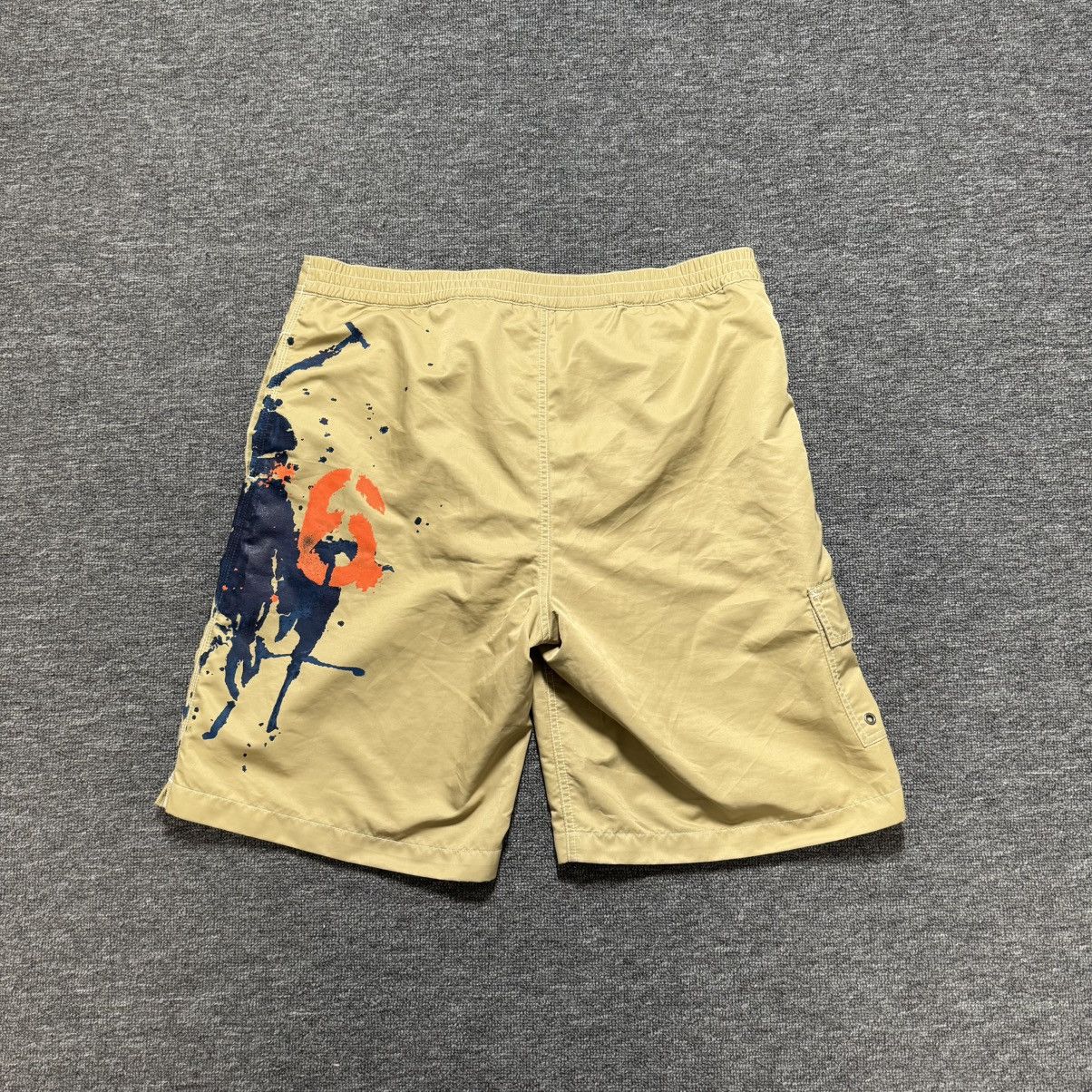 Polo Ralph Lauren Polo Ralph Lauren Men's Size L Tan Graphic Board Swim Trunks Size US 36 / EU 52 - 2 Thumbnail