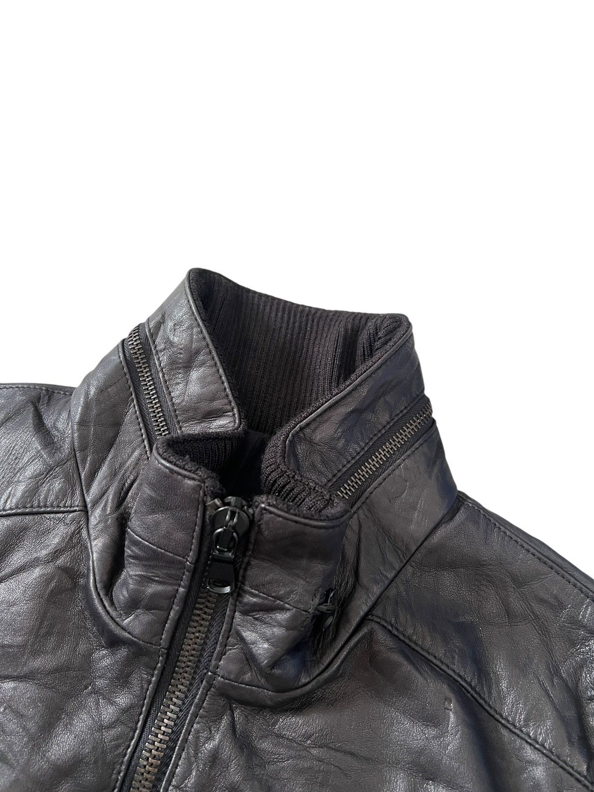 Japanese Brand Unknown Leather Riders Jacket Raccagni Zippers Rick Owens Size US S / EU 44-46 / 1 - 3 Thumbnail