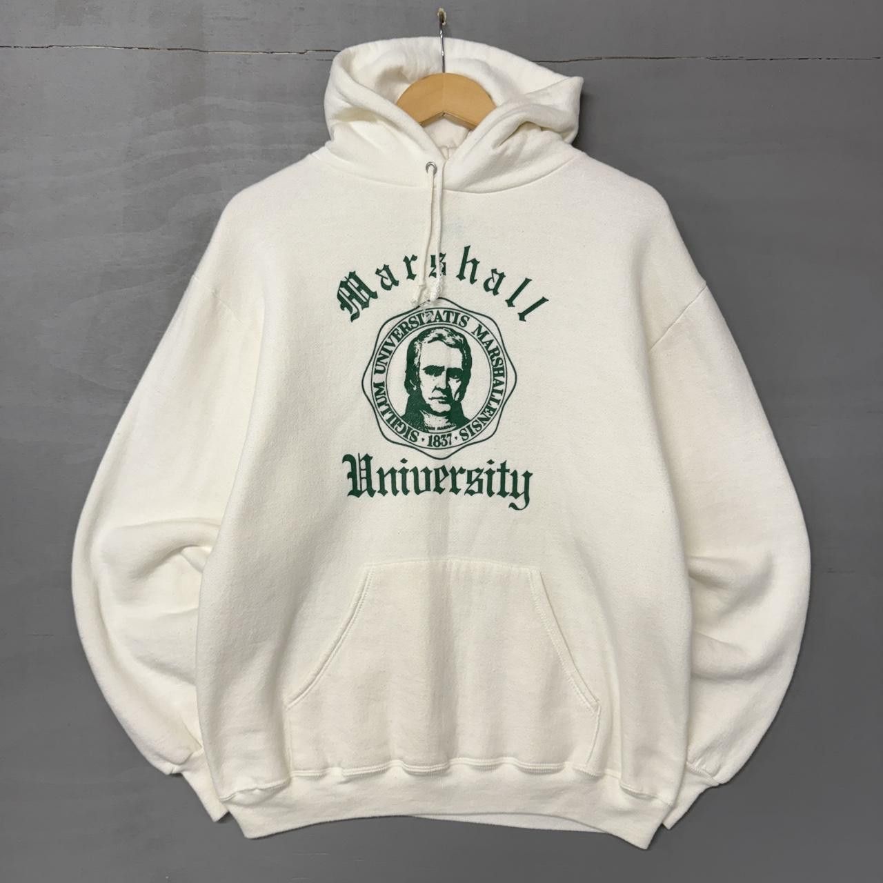 Jansport × Vintage Marshall University Cream Hoodie Sweatshirt XL Size US XL / EU 56 / 4 - 1 Thumbnail