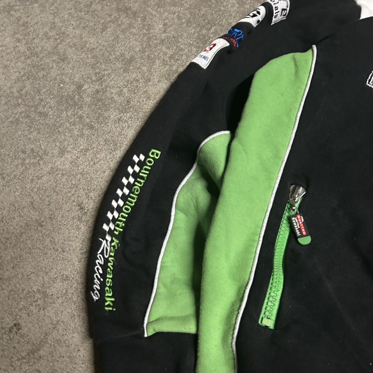 Vintage Y2K Kawasaki Racing Zip Up Hoodie Asap Rocky Style Japan Size US M / EU 48-50 / 2 - 6 Thumbnail