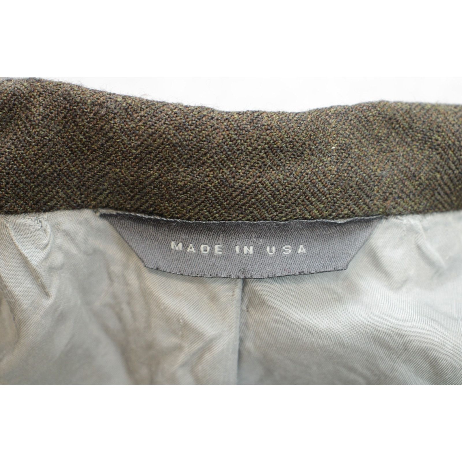 Brooks Brothers Brooks Brothers Blazer Mens 43R Brown 100% Wool Herringbone Size 42R - 6 Thumbnail