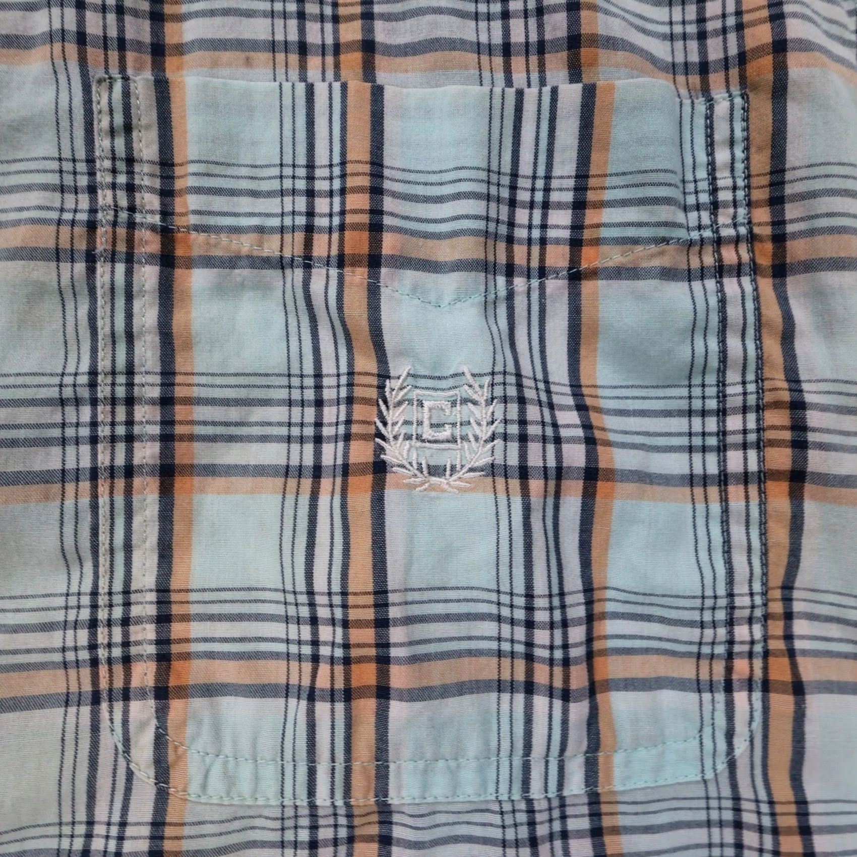 Chaps Chaps Plaid Button Down Shirt Mens M Light Blue Excellent Easy Care Short Sleeve Size US M / EU 48-50 / 2 - 6 Thumbnail