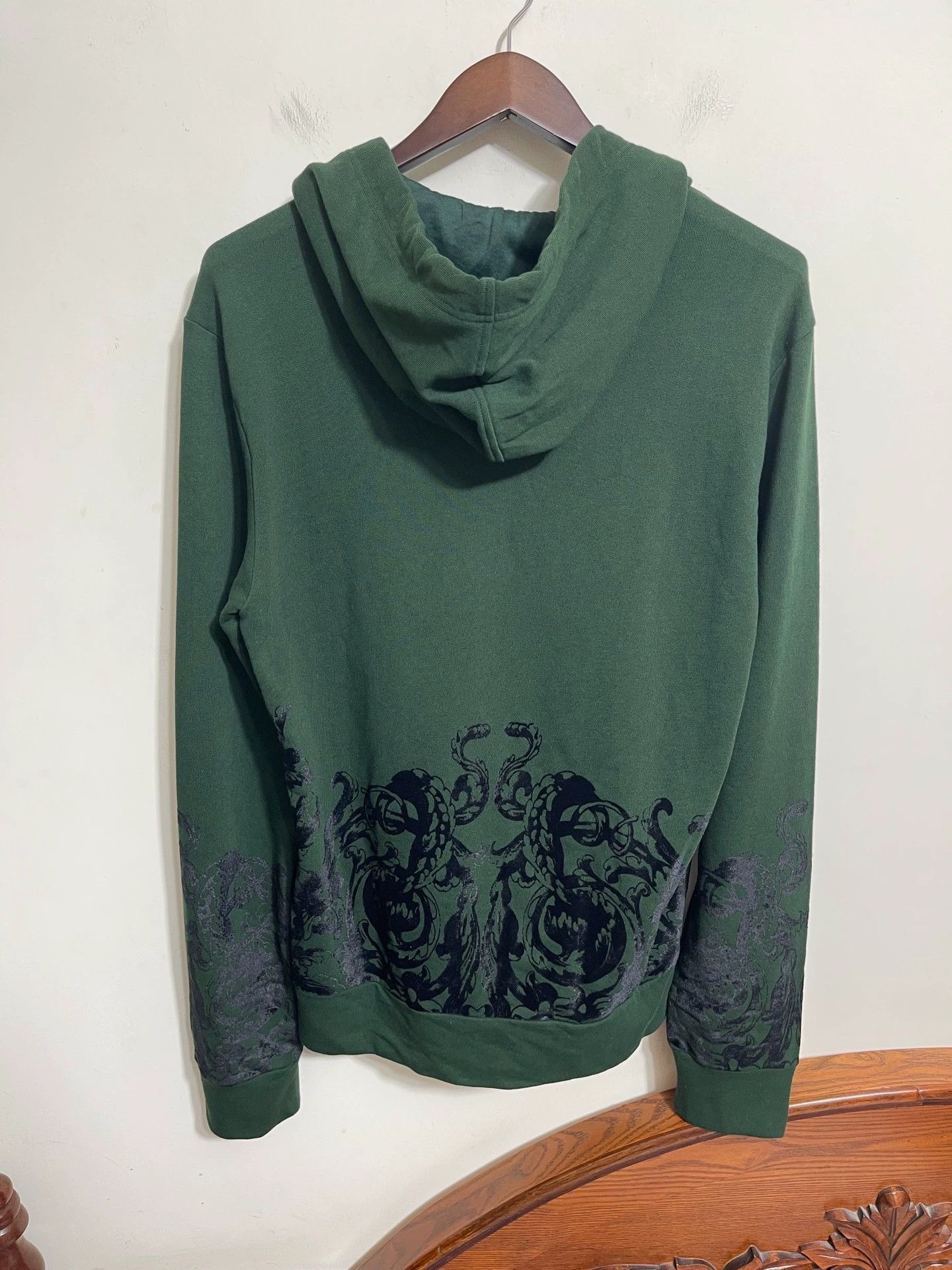 Dolce & Gabbana Dolce & Gabbana Dark Green Slim Hoodie 48 Size US M / EU 48-50 / 2 - 2 Thumbnail