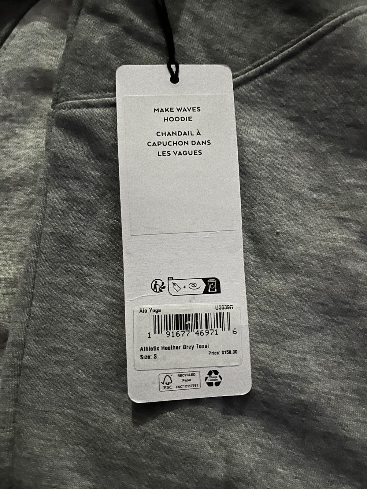 Alo Alo Yoga Unisex Make Waves Hoodie | Heather Grey Tonal Size US S / EU 44-46 / 1 - 4 Thumbnail