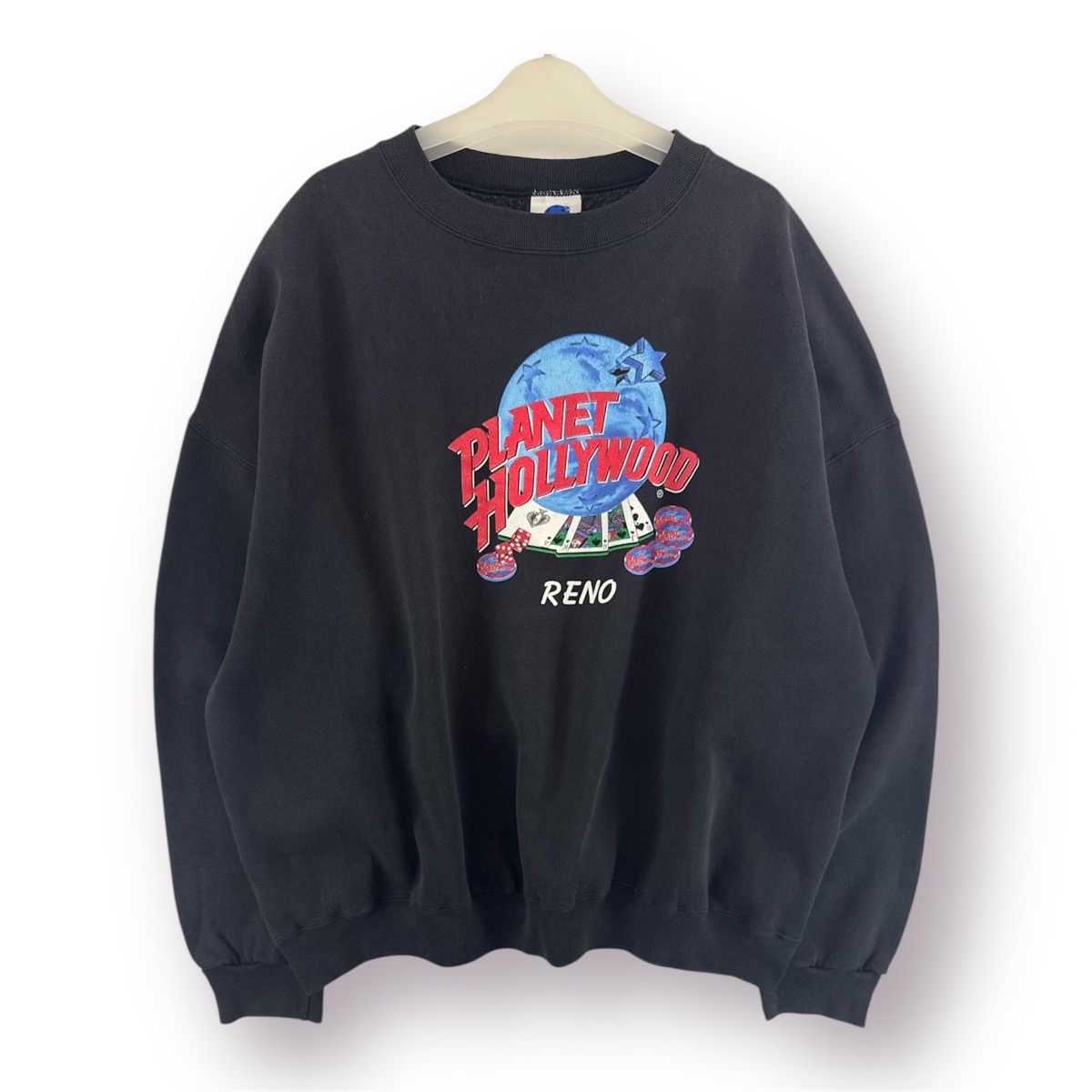Planet Hollywood 🔥 90s Planet Hollywood Reno Casino World Baggy Sweatshirt Size US XL / EU 56 / 4 - 1 Thumbnail