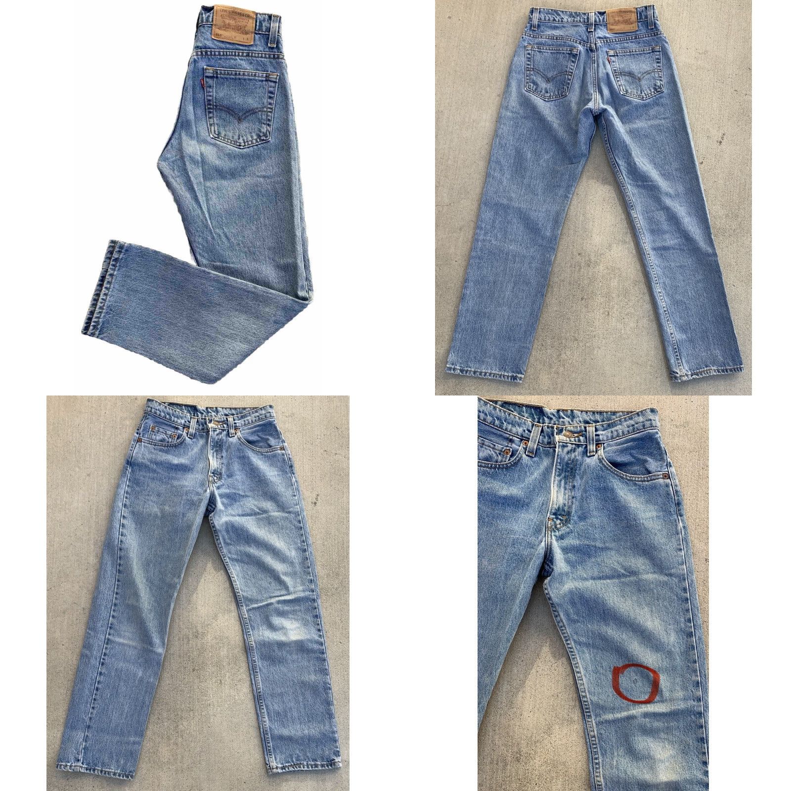 Levi's VINTAGE Levi’s Jeans 555 Straight Women 28 in 90s 1990s Size 5 Blue 100% Cotton Five-Pocket Design Denim Size 27" / US 4 / IT 40 - 8 Thumbnail