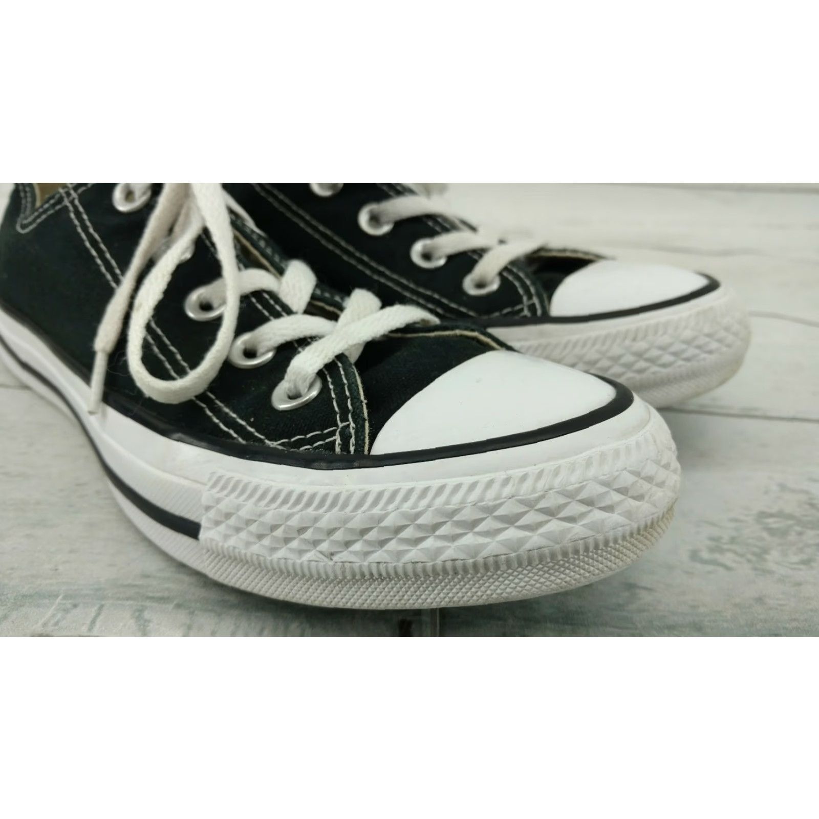 Converse CONVERSE ALL STAR CANVAS SHOES LOW TOP UNISEX MEN 4 / WOMEN 6 BLACK - ATHLETIC SNEAKERS MEN WOMEN 4 6 CANVAS LOW TOP BLACK Size S / US 4 / IT 40 - 2 Thumbnail