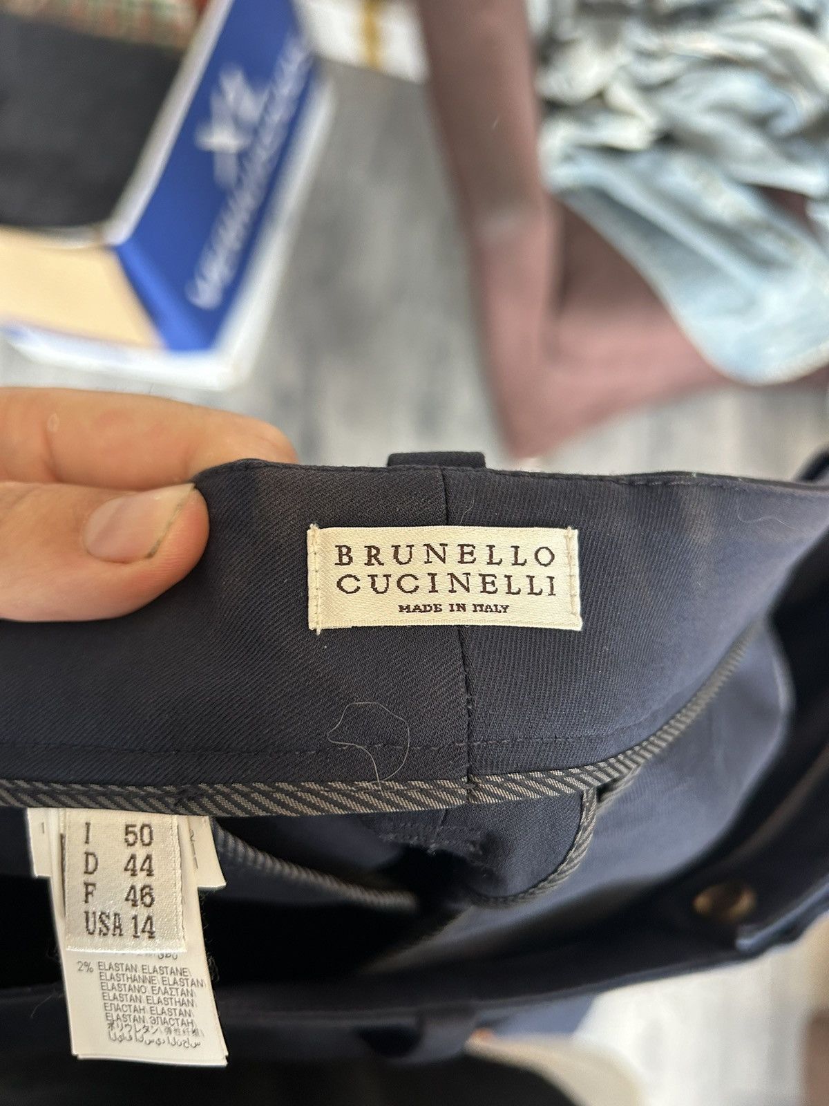 Brunello Cucinelli Navy Cotton Pants Size US 36 / EU 52 - 10 Thumbnail