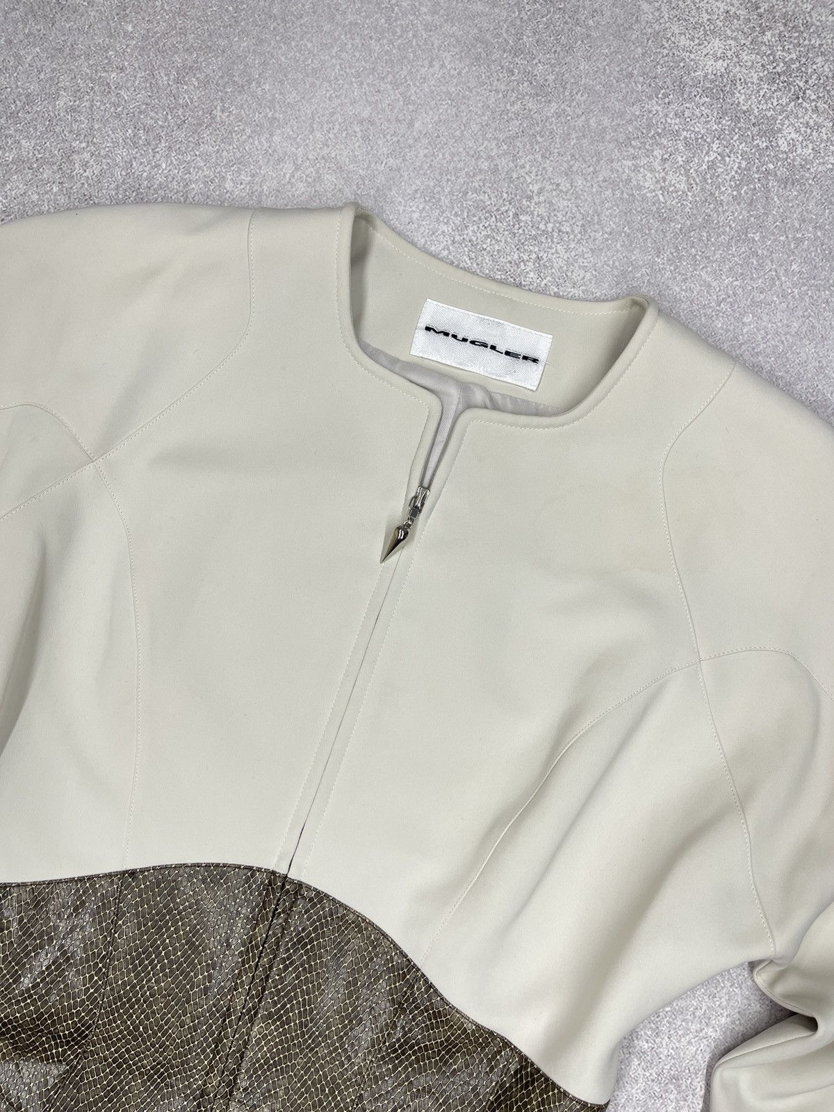 Mugler Vintage Thierry Mugler Blazer Beige Python Leather Archival Size M / US 6-8 / IT 42-44 - 4 Thumbnail