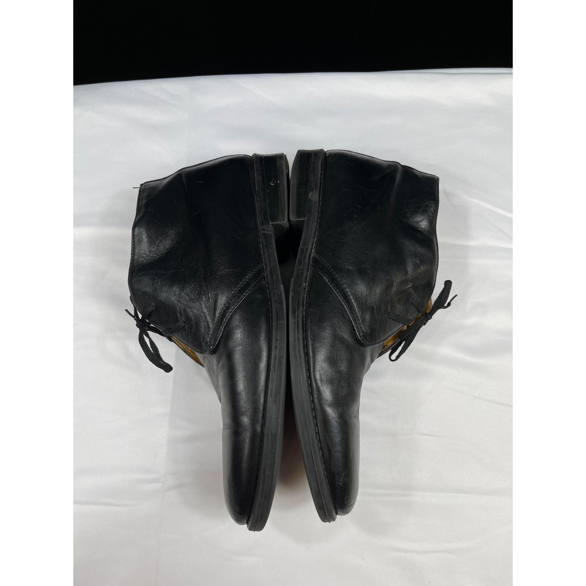 Giorgio Brutini Giorgio Brutini Mens Black Leather Chukka Boots Size 11.5 SK Size US 11.5 / EU 44-45 - 3 Thumbnail