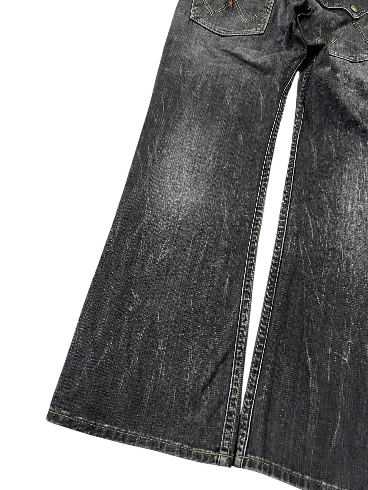 If Six Was Nine × Le Grande Bleu (L.G.B.) × Wrangler 💥Double Waist 💥Vintage Wrangler Faded Flare Jeans Rare Size US 31 - 7 Thumbnail