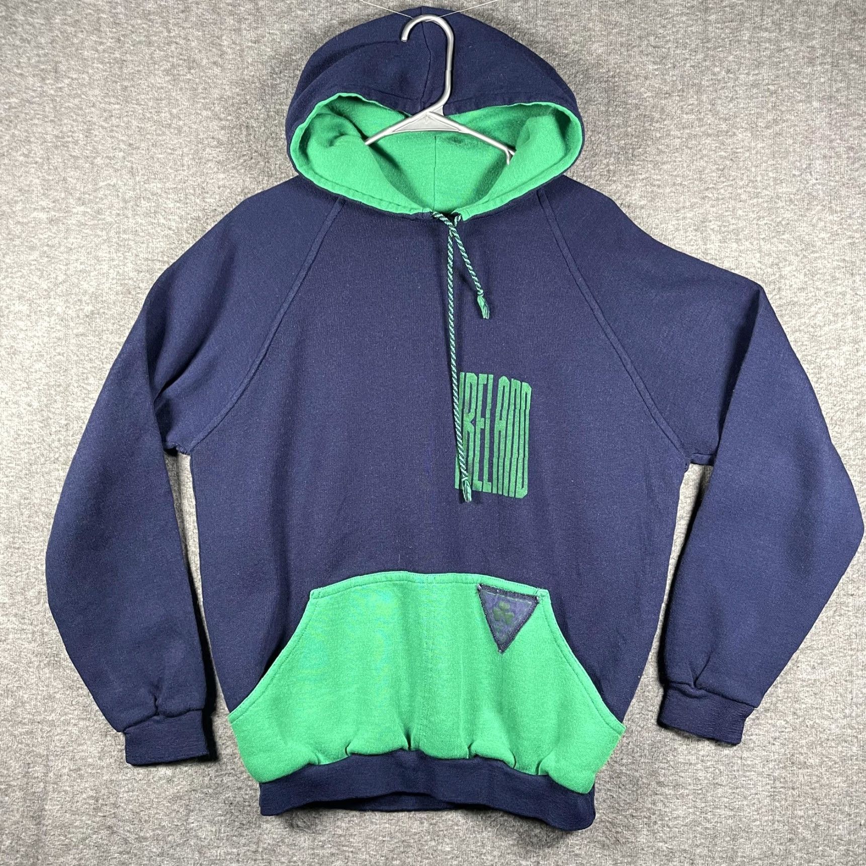 Vintage VINTAGE Connolly Hoodie Mens XL Blue Ireland Graphic Made in Ireland 80s Size US XL / EU 56 / 4 - 2 Thumbnail