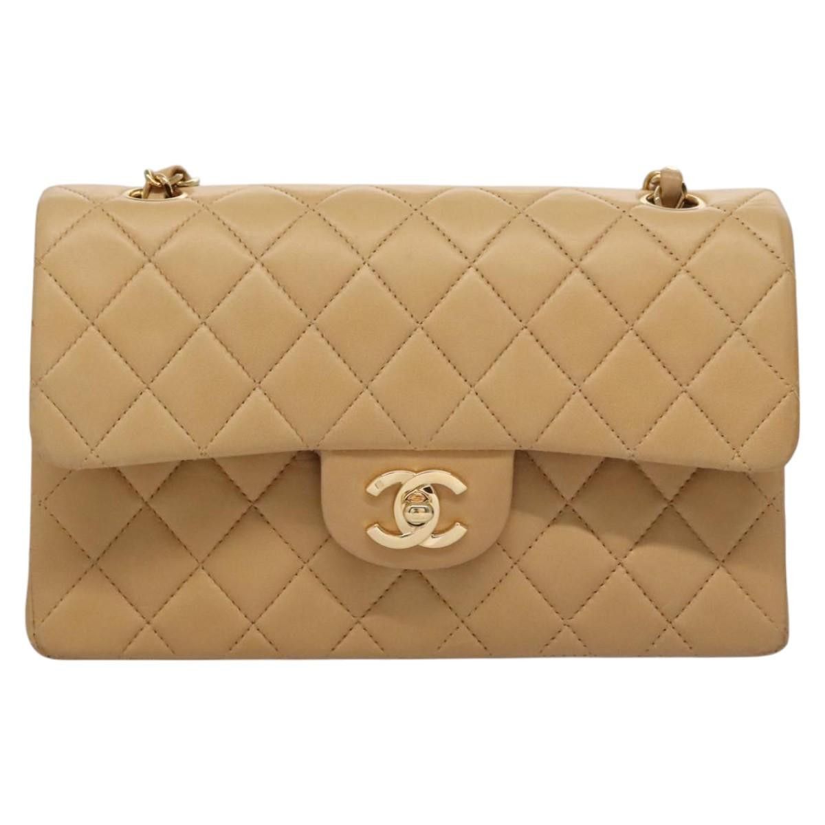 Chanel Double Flap Beige Leather Shoulder Bag (Pre-Owned) Size ONE SIZE - 1 Thumbnail