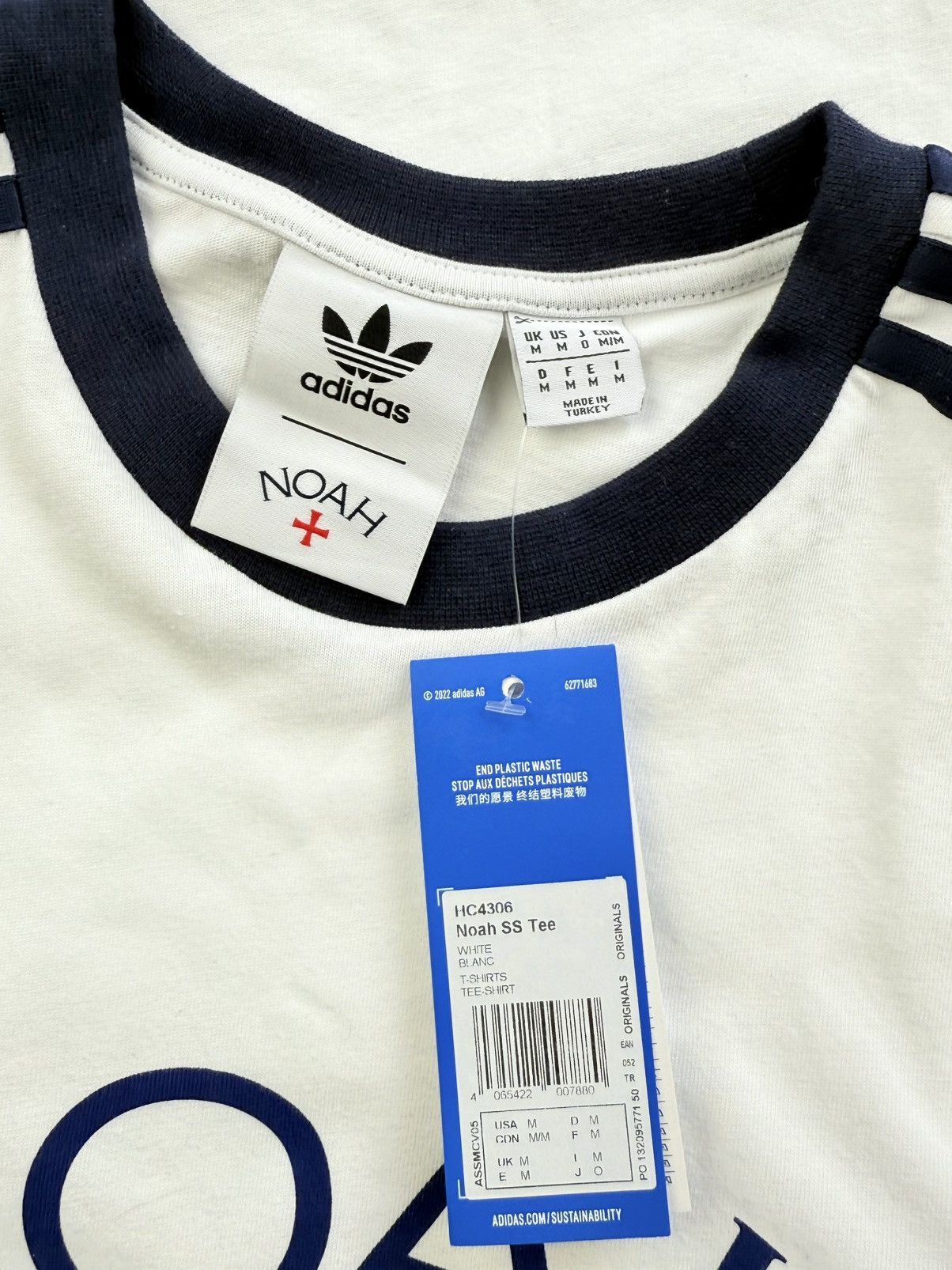 Other NOAH x adidas Originals T-Shirt – Size M – White/Navy Size US M / EU 48-50 / 2 - 6 Thumbnail