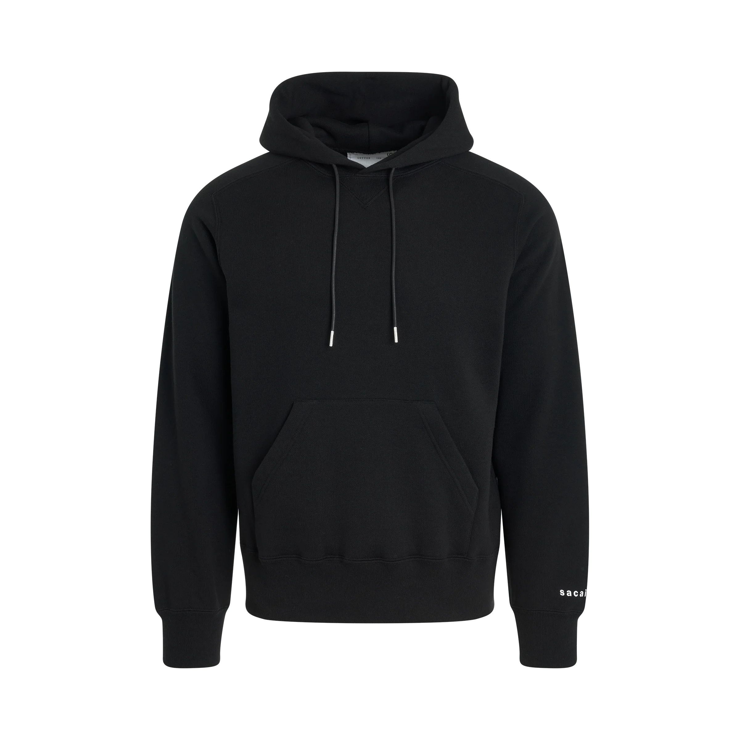 o1mris0824 Print Hoodie in Black
