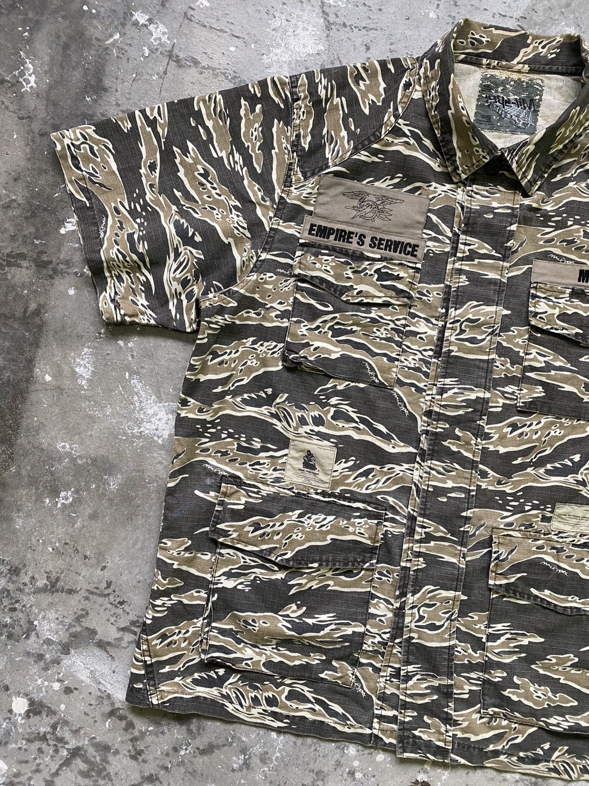 Wtaps Wtaps Buds Tiger Stripe Camo Cotton Issue Shirt Size US L / EU 52-54 / 3 - 2 Thumbnail