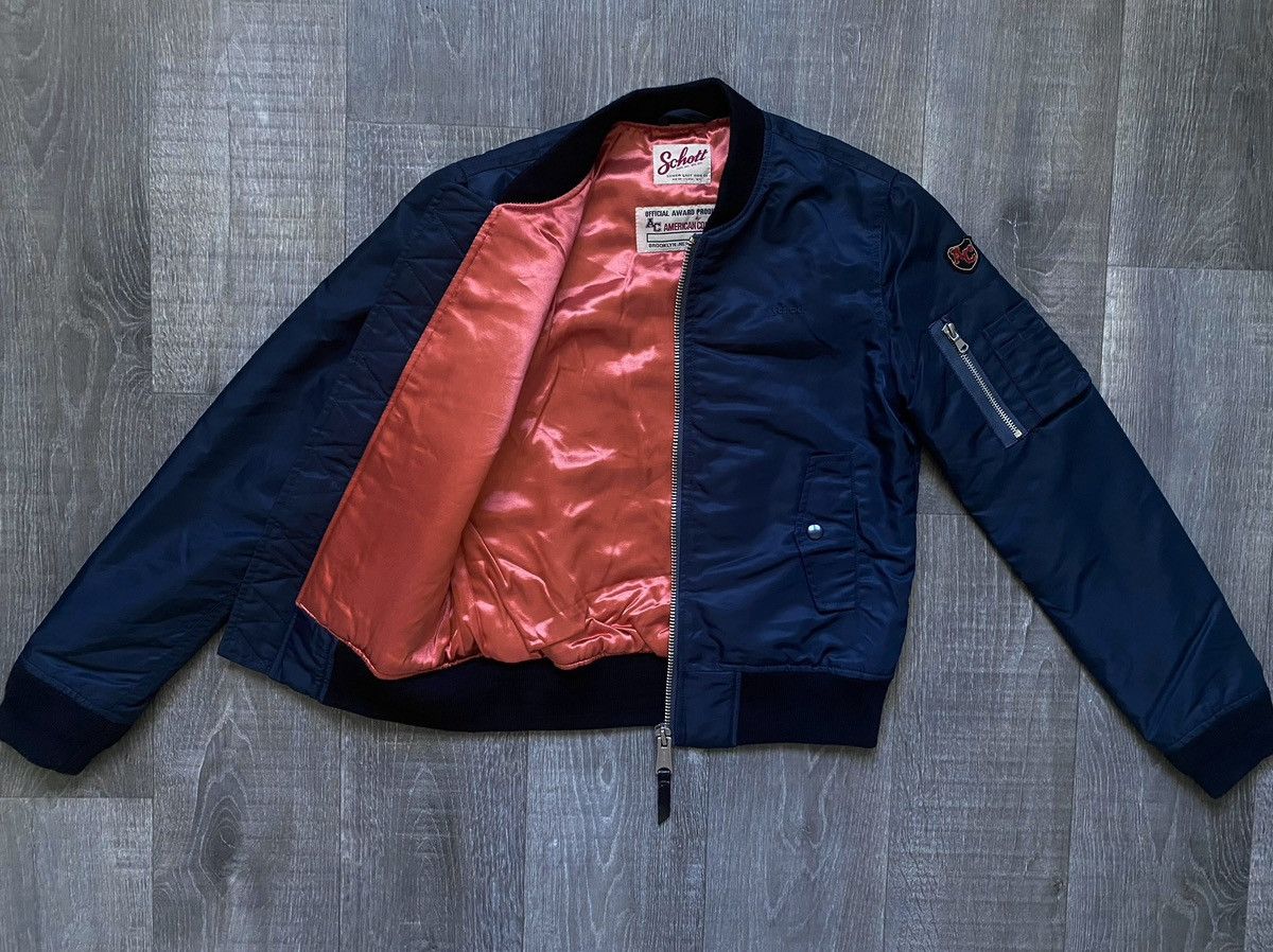 Schott Schott Bros. Inc. MA-1 American College Navy Bomber Jacket Size S / US 4 / IT 40 - 12 Thumbnail
