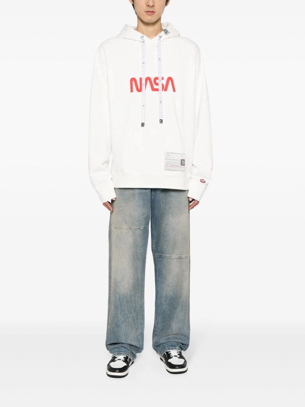 Maison MIHARA YASUHIRO o1mris0824 Nasa Printed Hoodie in White Size US M / EU 48-50 / 2 - 7 Thumbnail