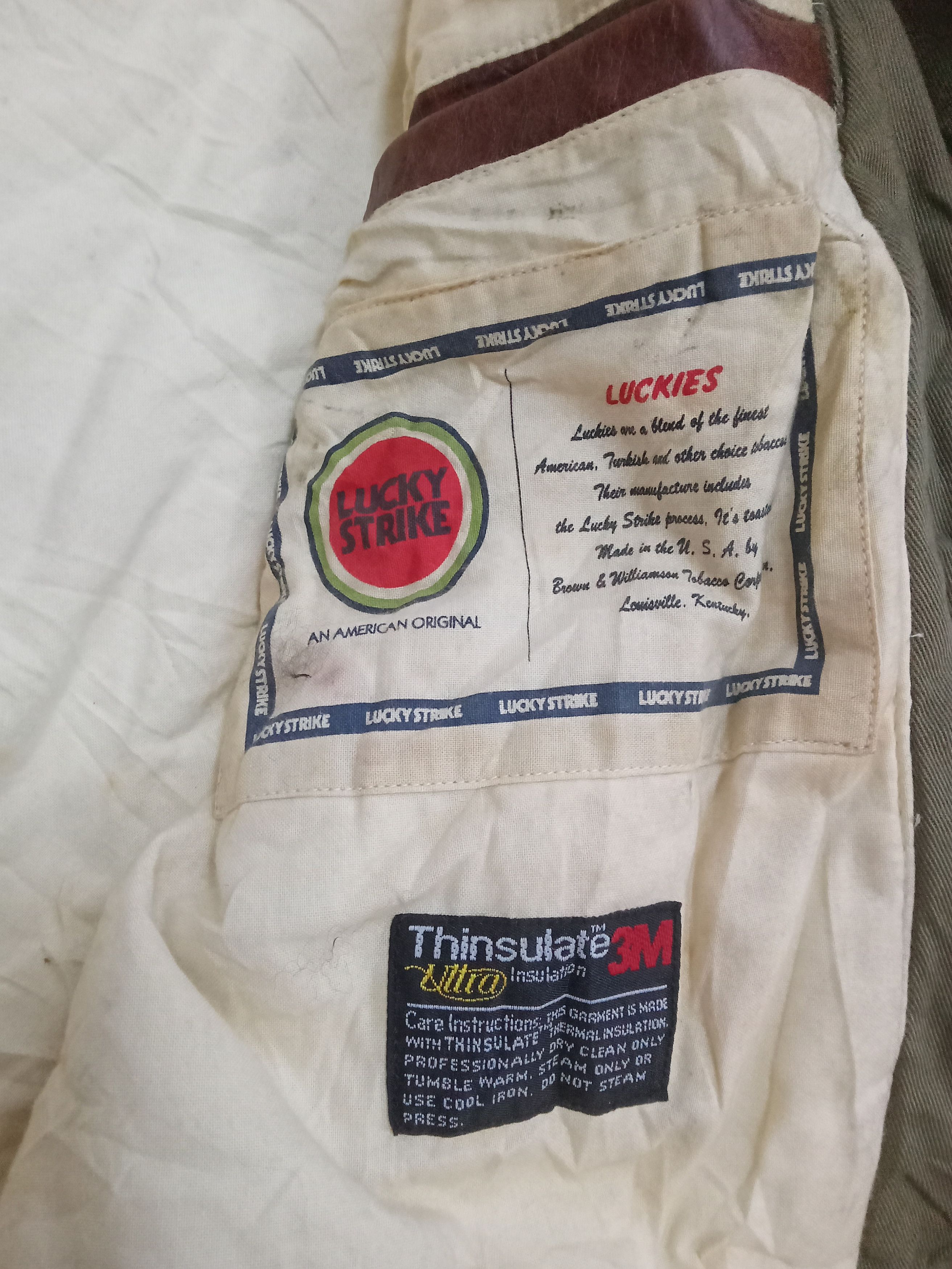 Other Vintage Lucky Strike Distressed Jacket Size US XL / EU 56 / 4 - 4 Thumbnail