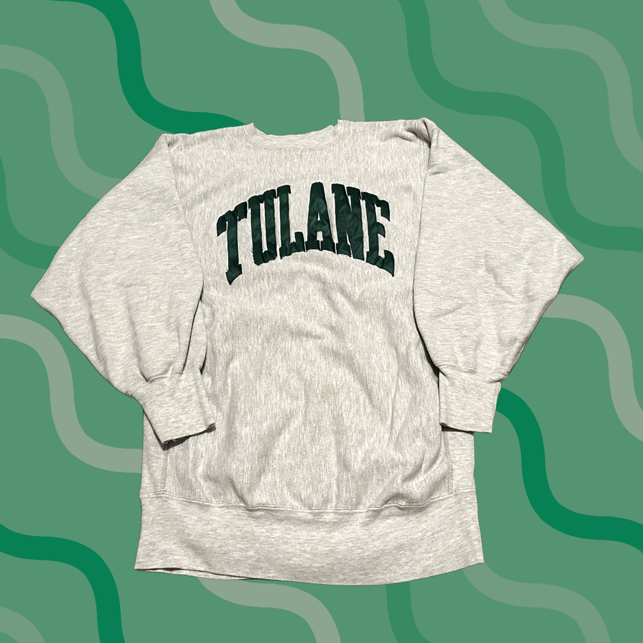 Champion VINTAGE Champion Embroidered Reversible Sweatshirt Mens 2XL Gray 90s Tulane University Reverse Weave Crew Neck Fleece Cotton Size US XXL / EU 58 / 5 - 1 Thumbnail